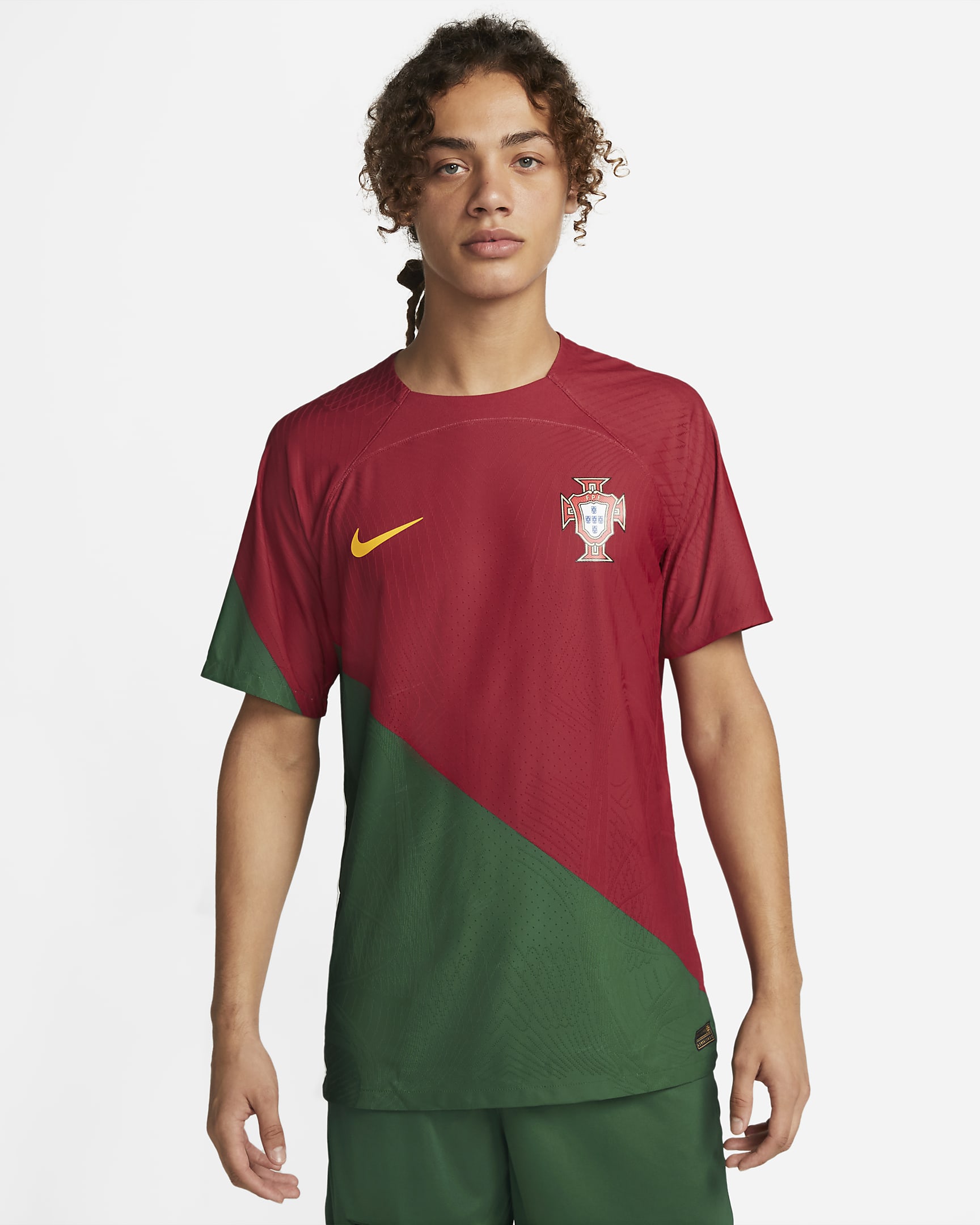 2022/23 赛季葡萄牙主场球员版 Nike Dri-FIT ADV 男子足球球衣 - 辣椒红/辣椒红/金箭黄