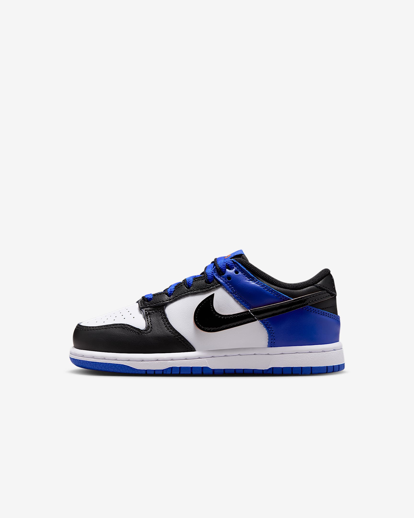 Nike Dunk Low SE 幼童运动鞋 - 白色/赛车蓝/土绯红/黑