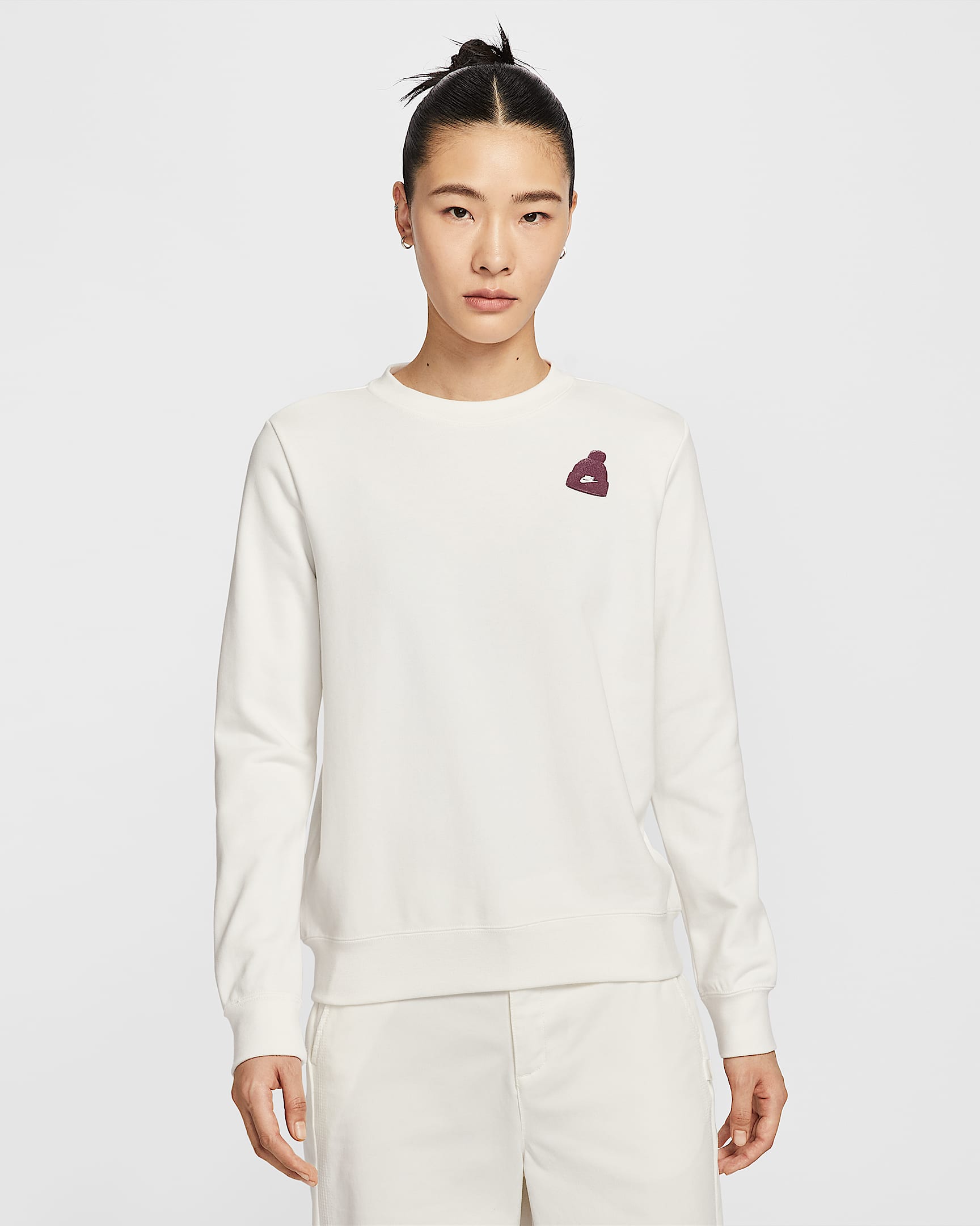 Nike Sportswear 女子针织圆领运动衫 - 帆白