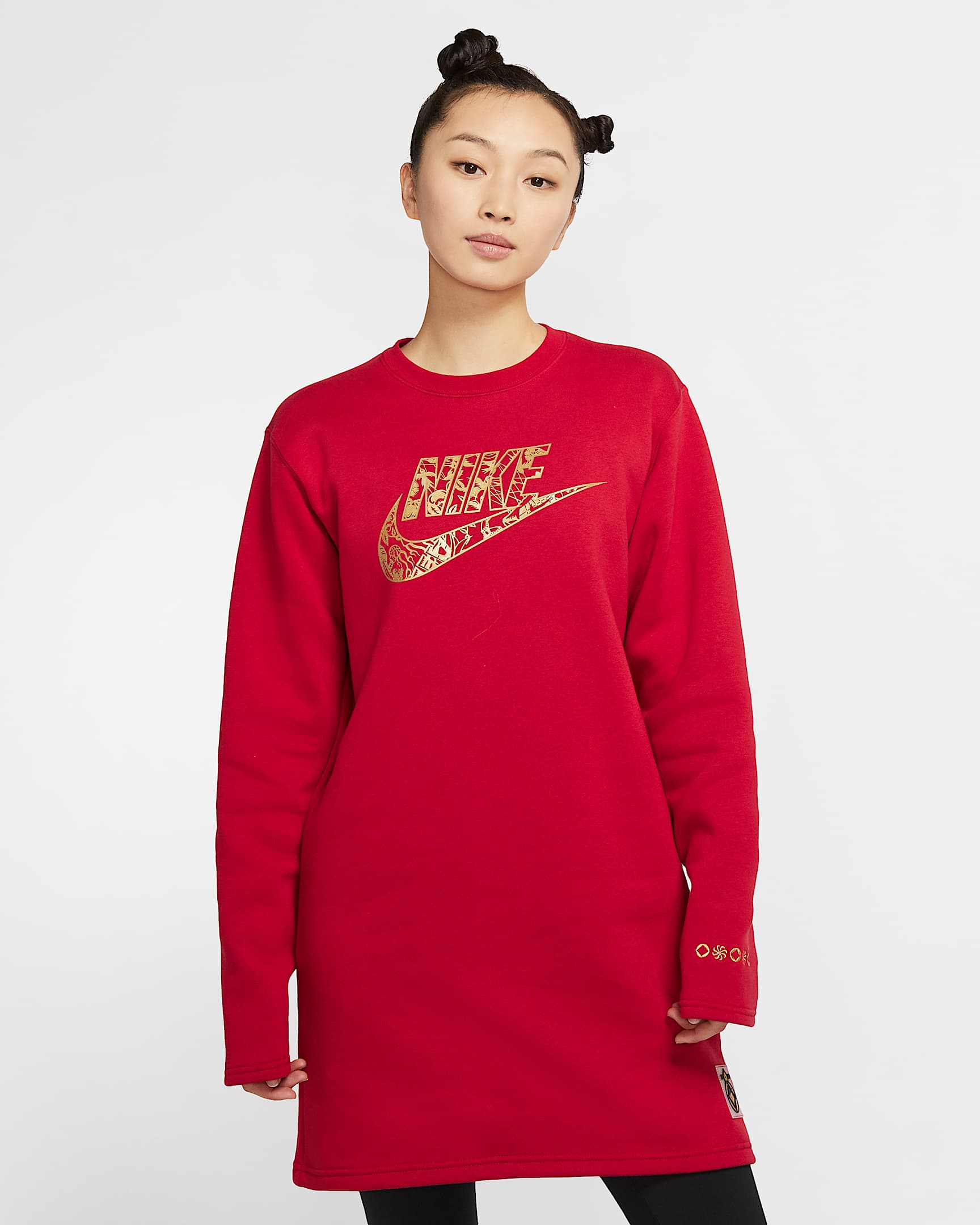 Nike Sportswear 女子加绒连衣裙 - 健身红