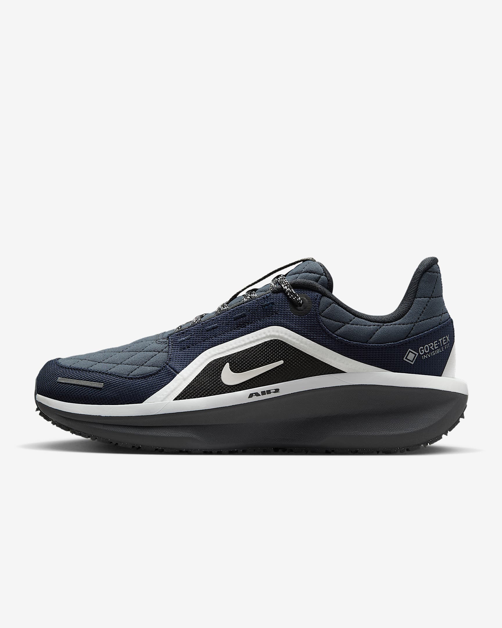 Nike Winflo 11 GORE-TEX 女子防水公路跑步鞋 - 暗蓝黑/煤黑/白金色/砂岩灰粉