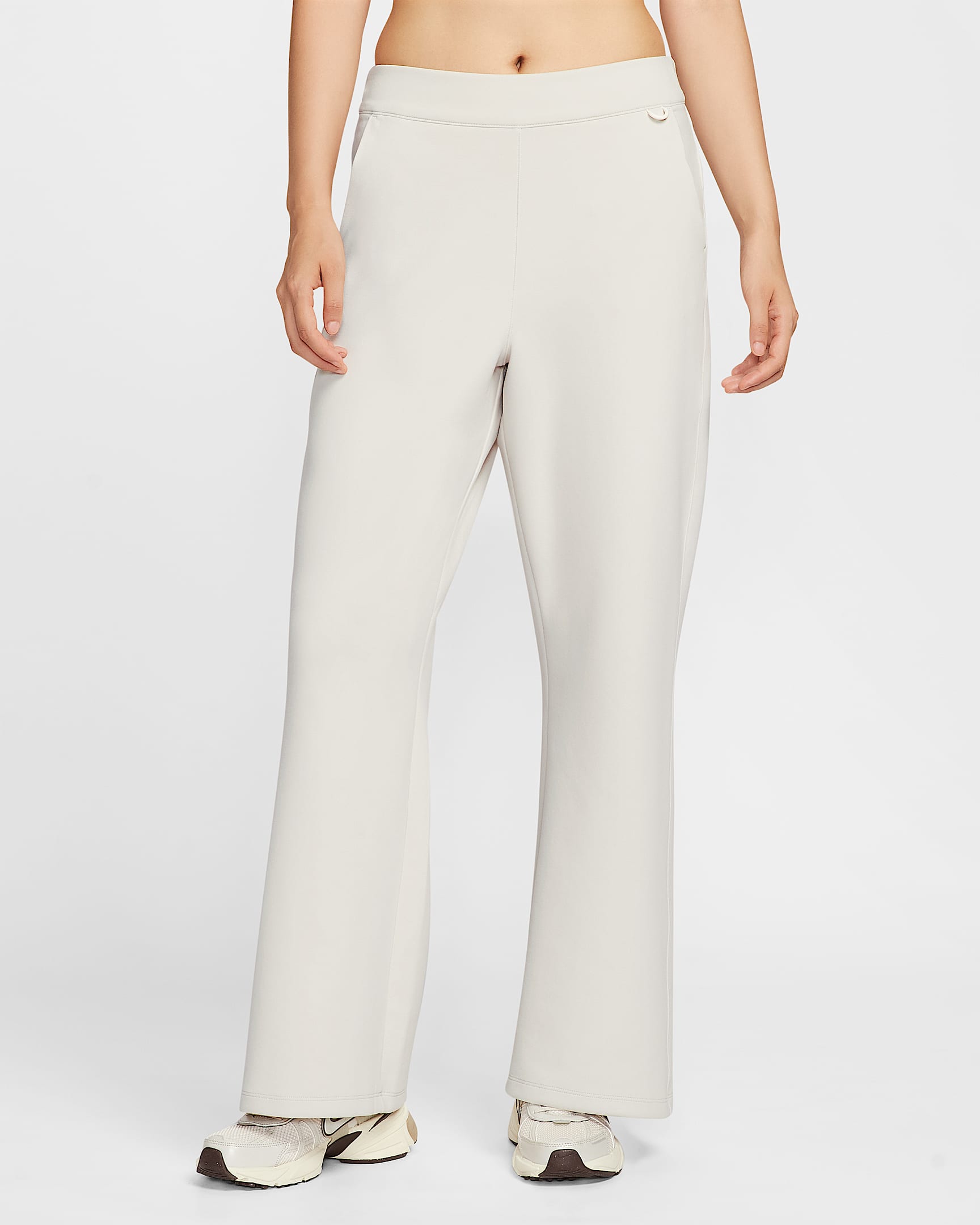 Nike 24.7 ImpossiblySoft Dri-FIT 女子速干高腰喇叭长裤 - 浅土褐/帆白/浅铁矿石灰
