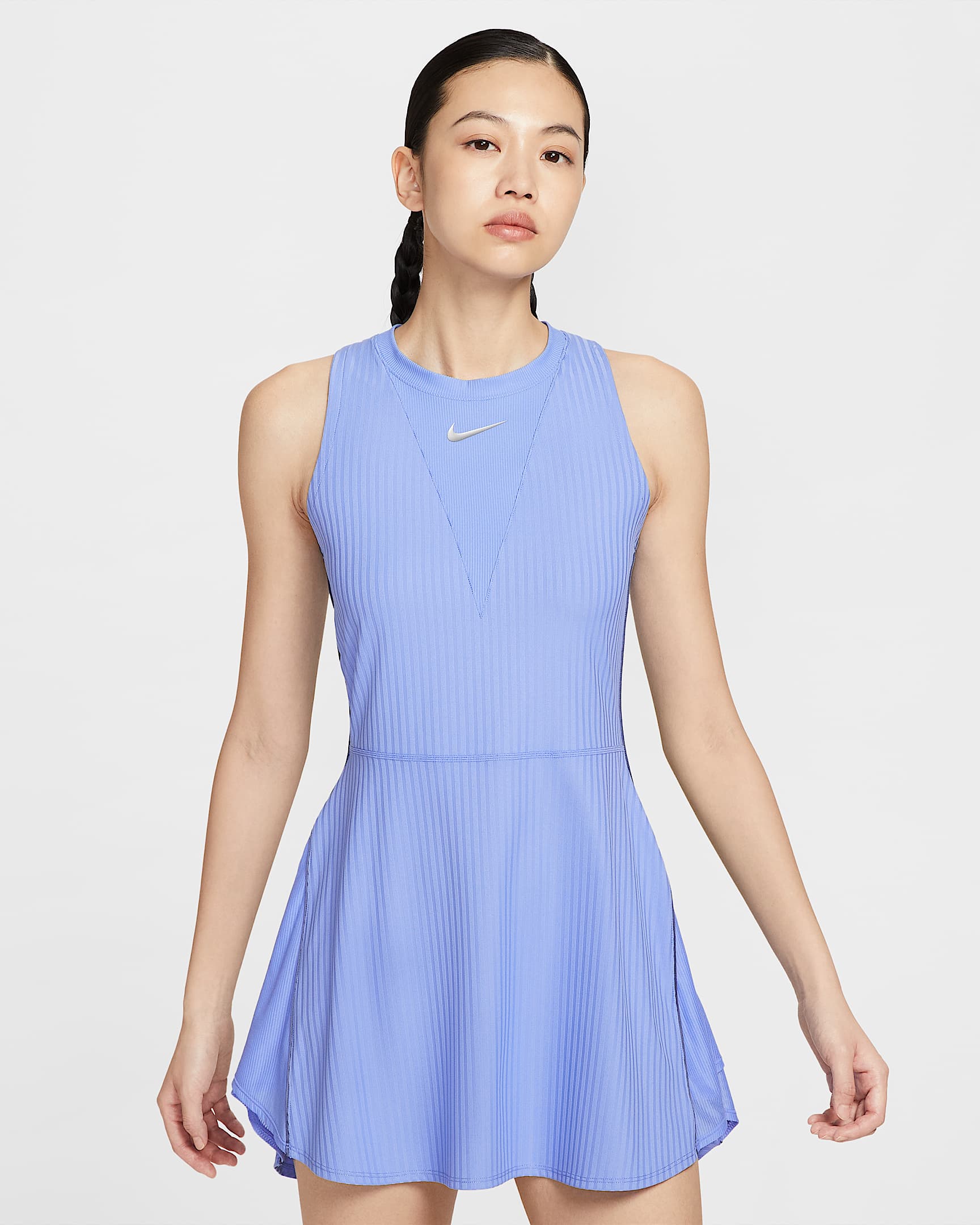 NikeCourt Slam Dri-FIT 女子速干网球连衣裙 - 脉冲宝石蓝/脉冲宝石蓝/芬蓝