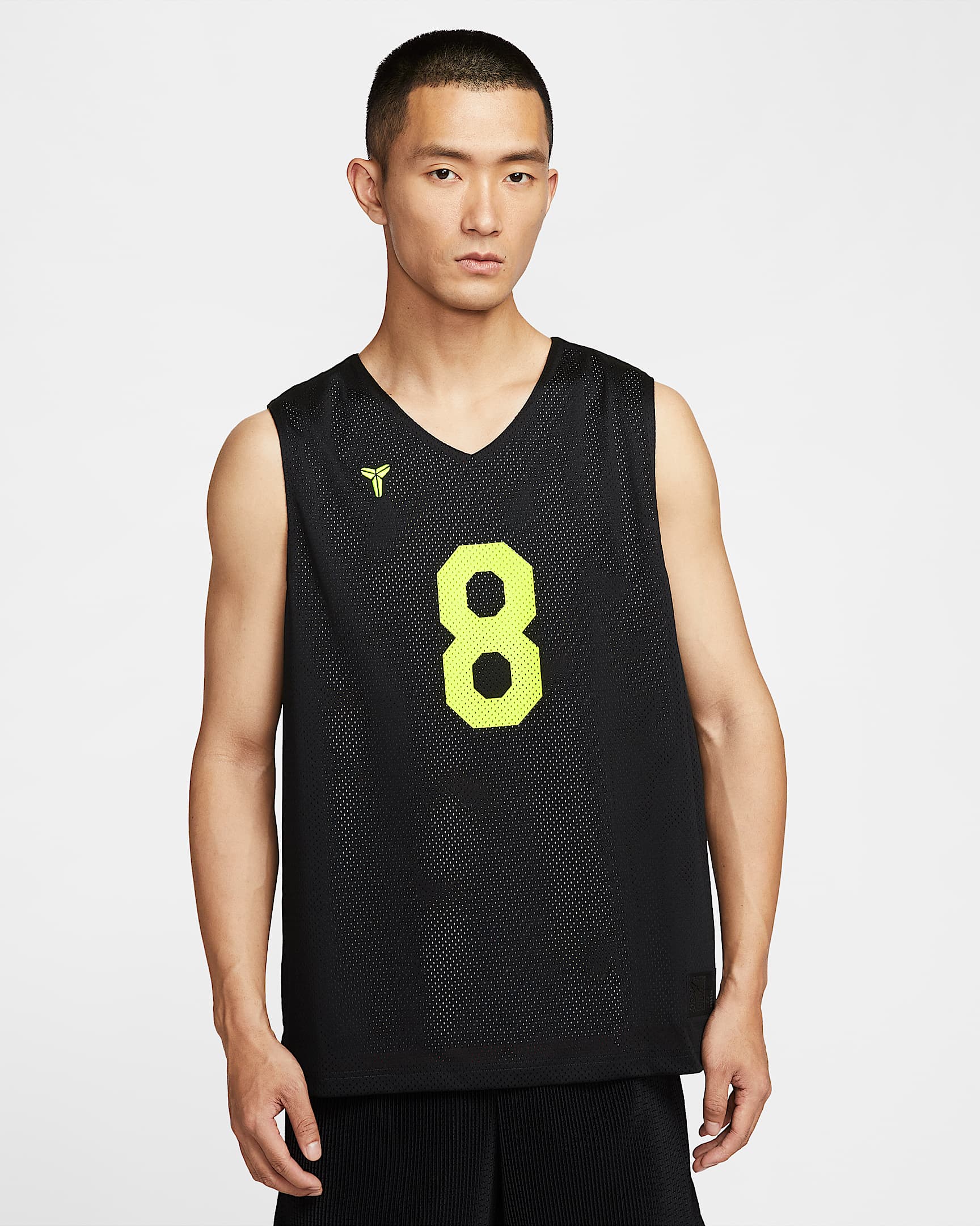 Kobe Nike Dri-FIT 科比男子速干双面穿球衣 - 黑/亮深红/白色