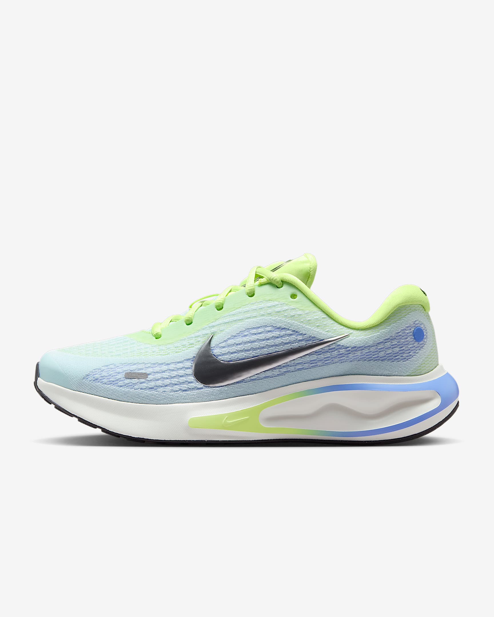 Nike Journey Run 女子公路跑步鞋 - 浅柠檬黄/冰川蓝/脉冲宝石蓝/金属银