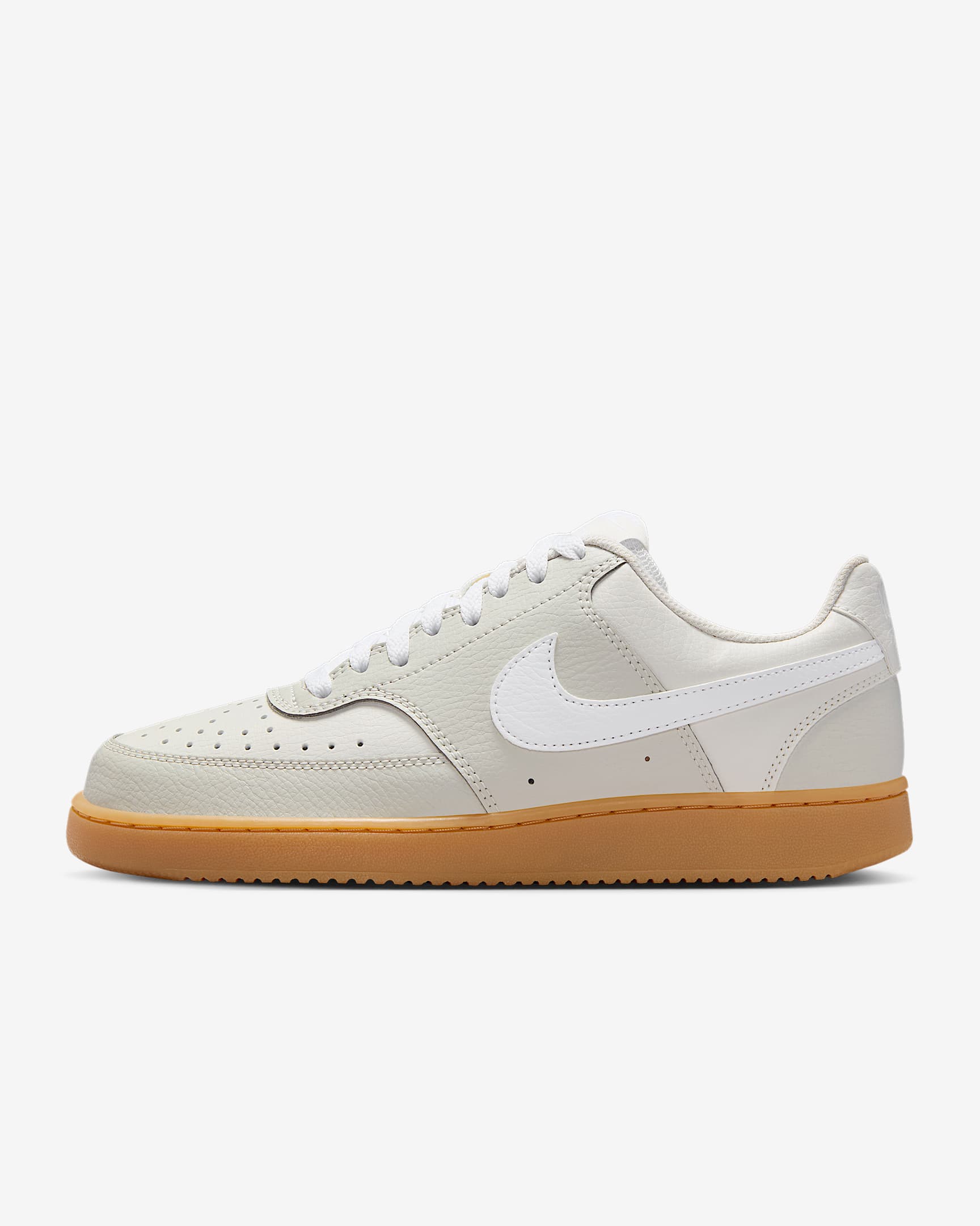 Nike Court Vision Low 女子运动鞋 - 浅骨色/幻影灰白/橡皮黄/白色