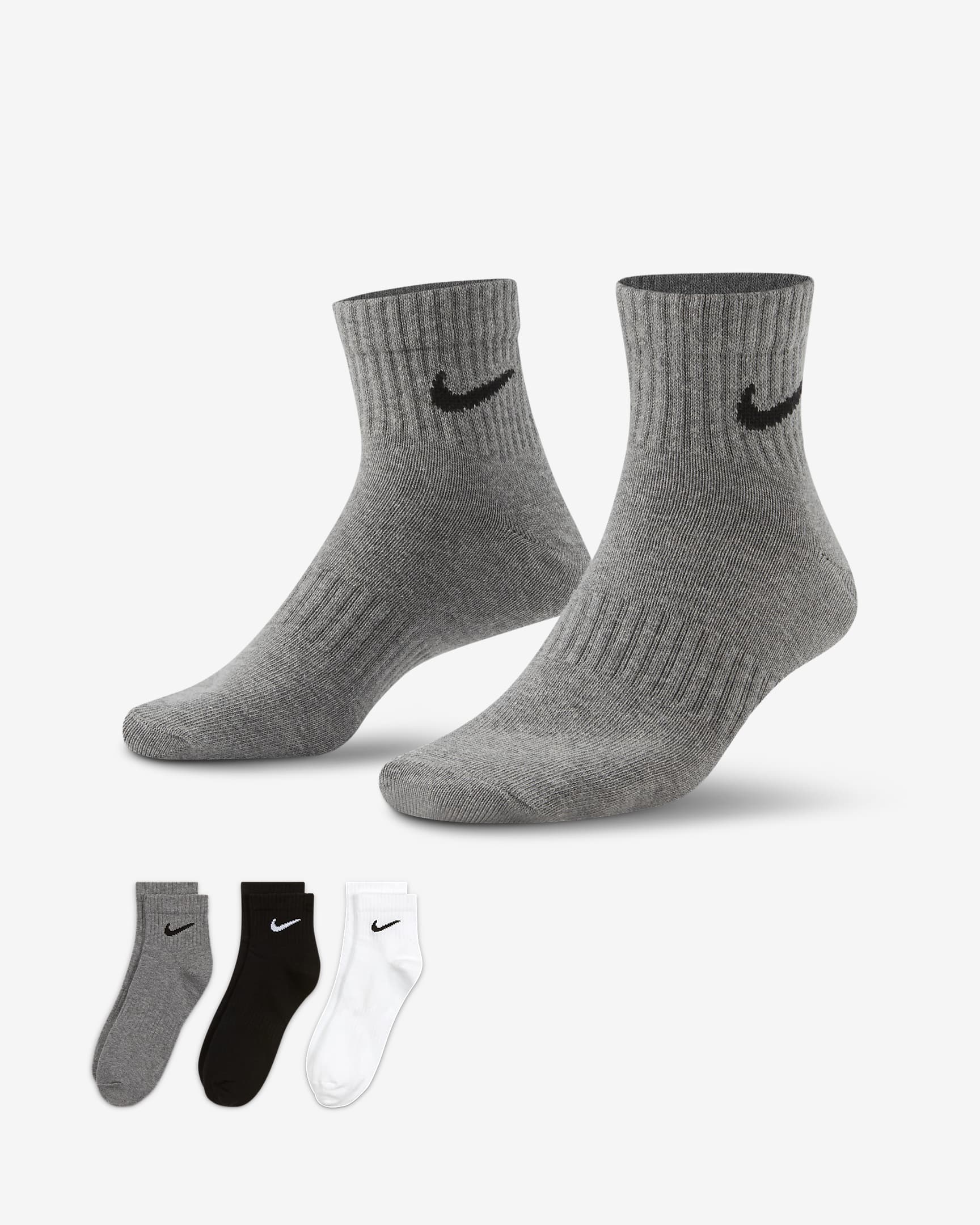 Nike Everyday Lightweight 速干训练短袜(3 双) - 多色