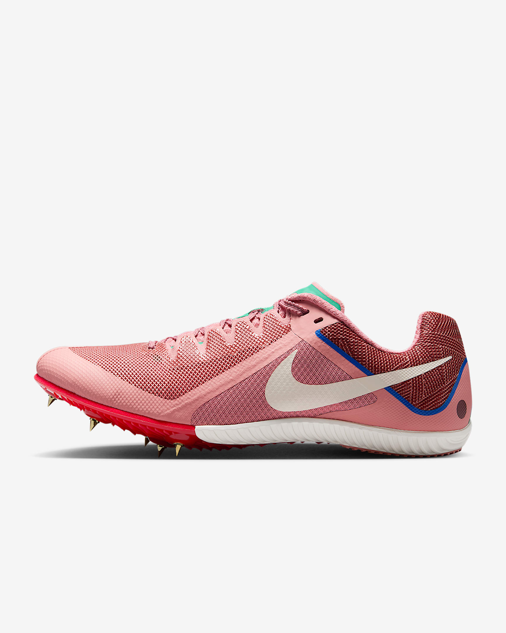 Nike Zoom Rival Multi 男子田径钉鞋 - 星尘红/孔雀绿/大学红/淡象牙白