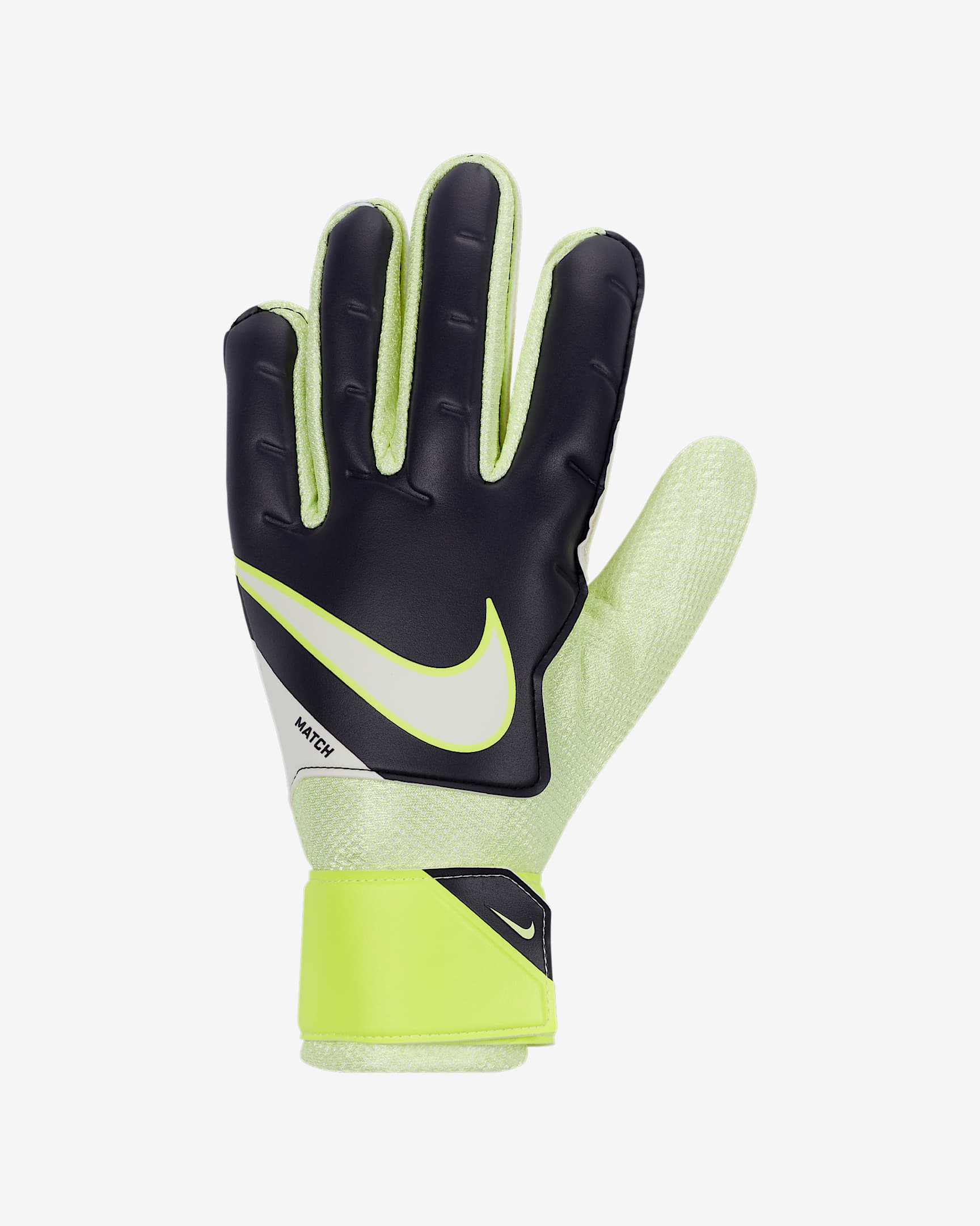 Nike Goalkeeper Match 守门员手套(1 副) - 铁架黑/微黄绿/白色