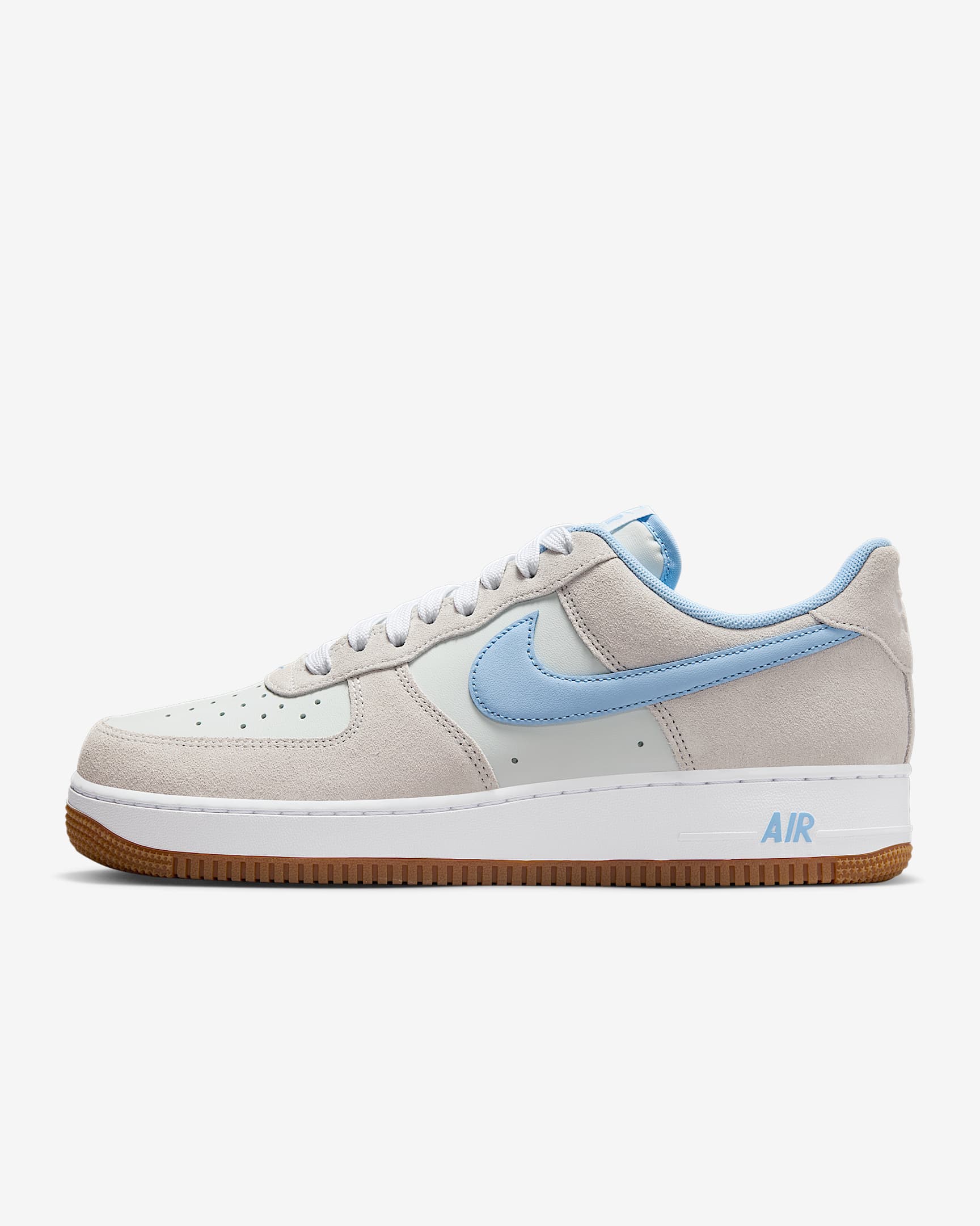 Nike Air Force 1 '07 LV8 男子空军一号运动鞋 - 尘光子色/白色/橡皮中褐/心灵蓝