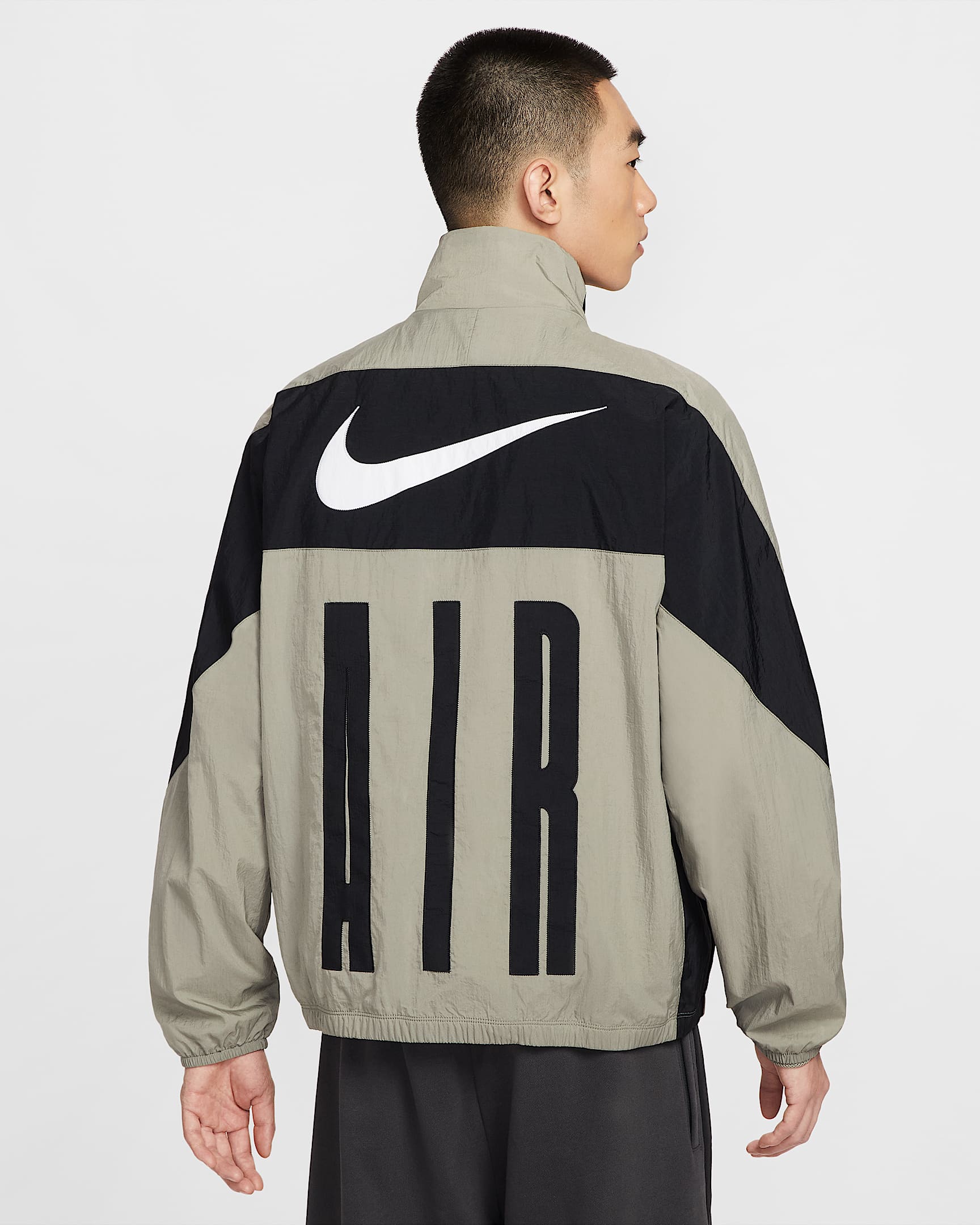 Nike Air 男子梭织运动夹克 - 浅军绿/黑/黑