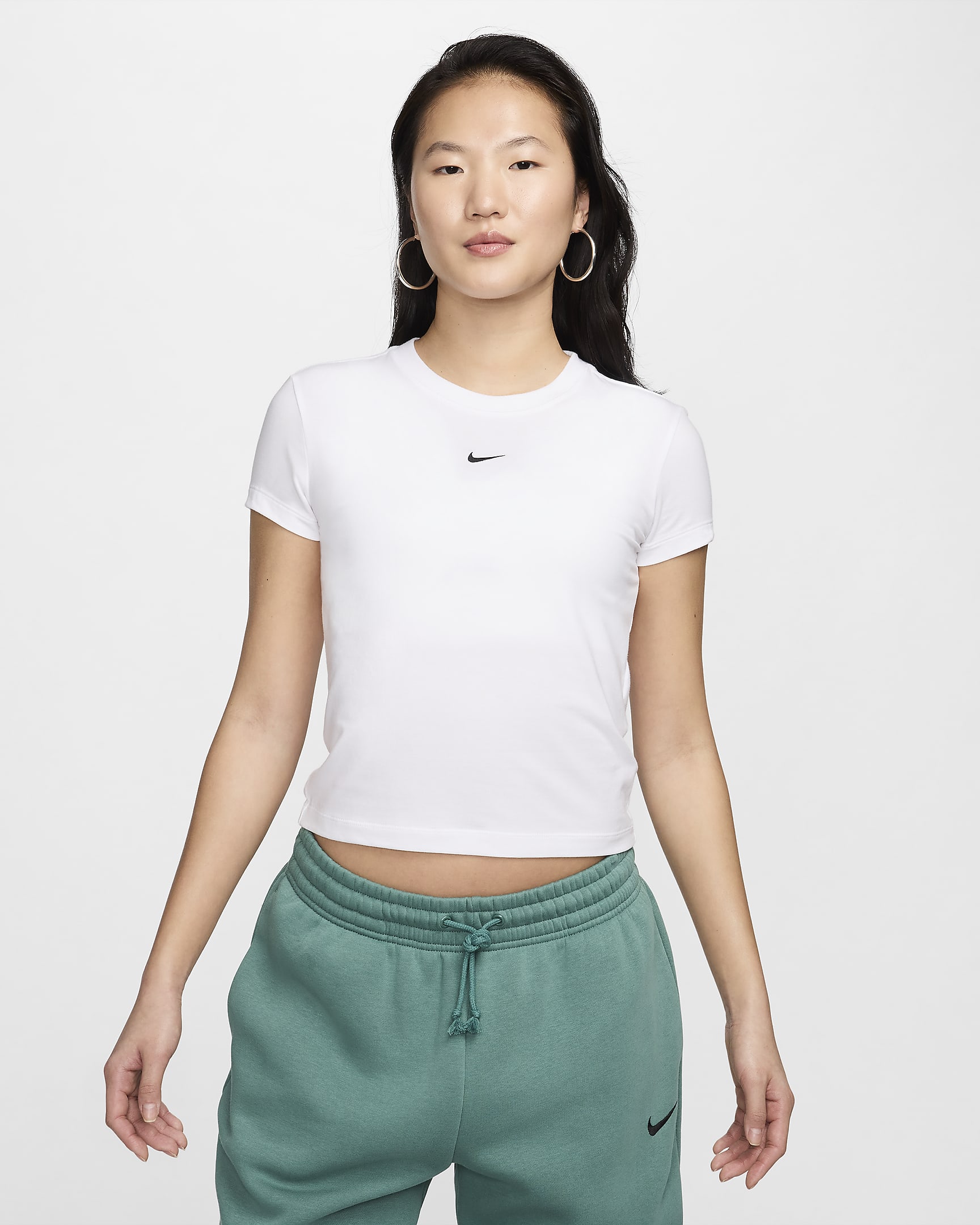 Nike Sportswear Chill Knit 女子T恤 - 白色/黑
