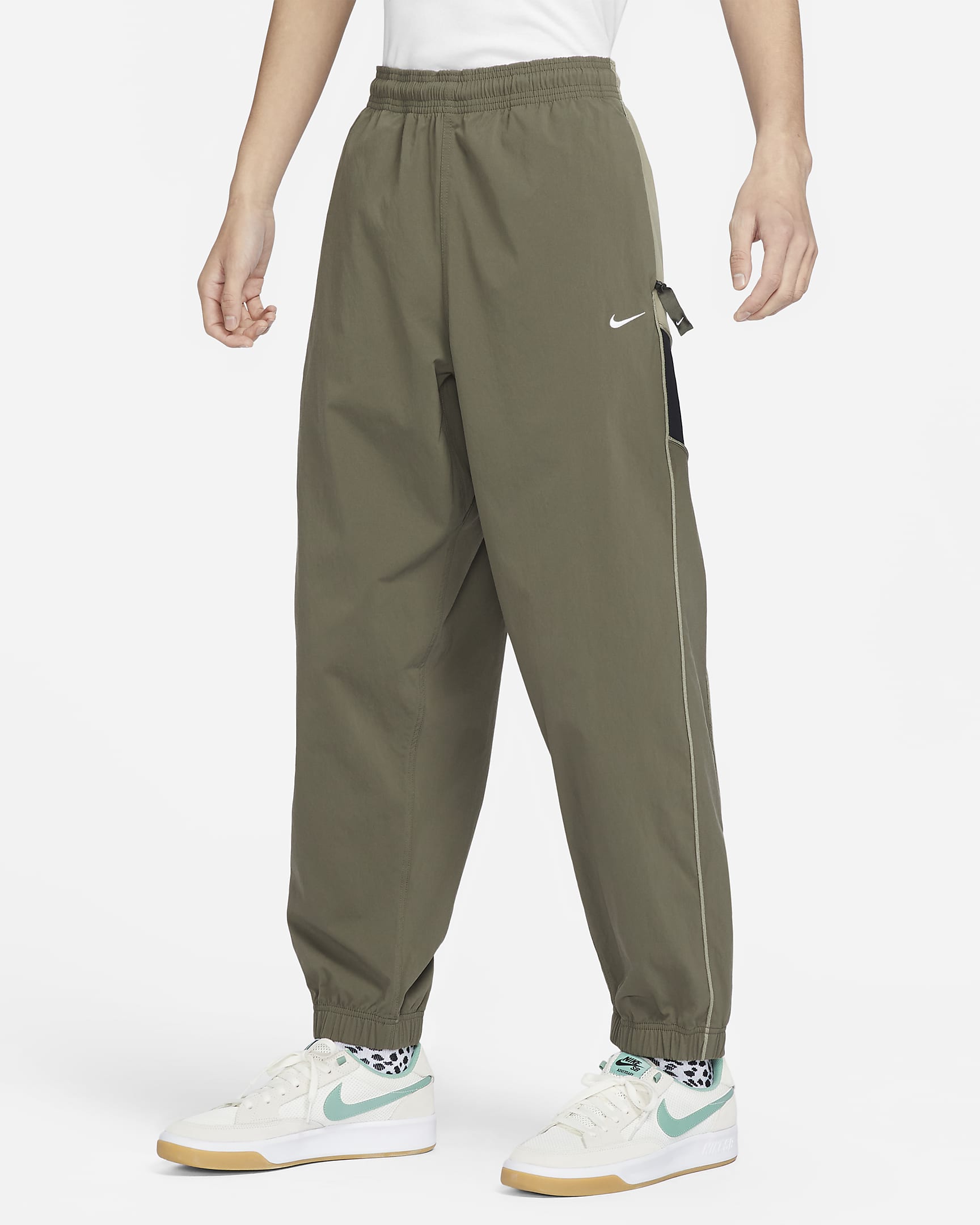 Nike SB 男/女耐穿滑板长裤 - 中橄榄绿/橄榄绿/黑