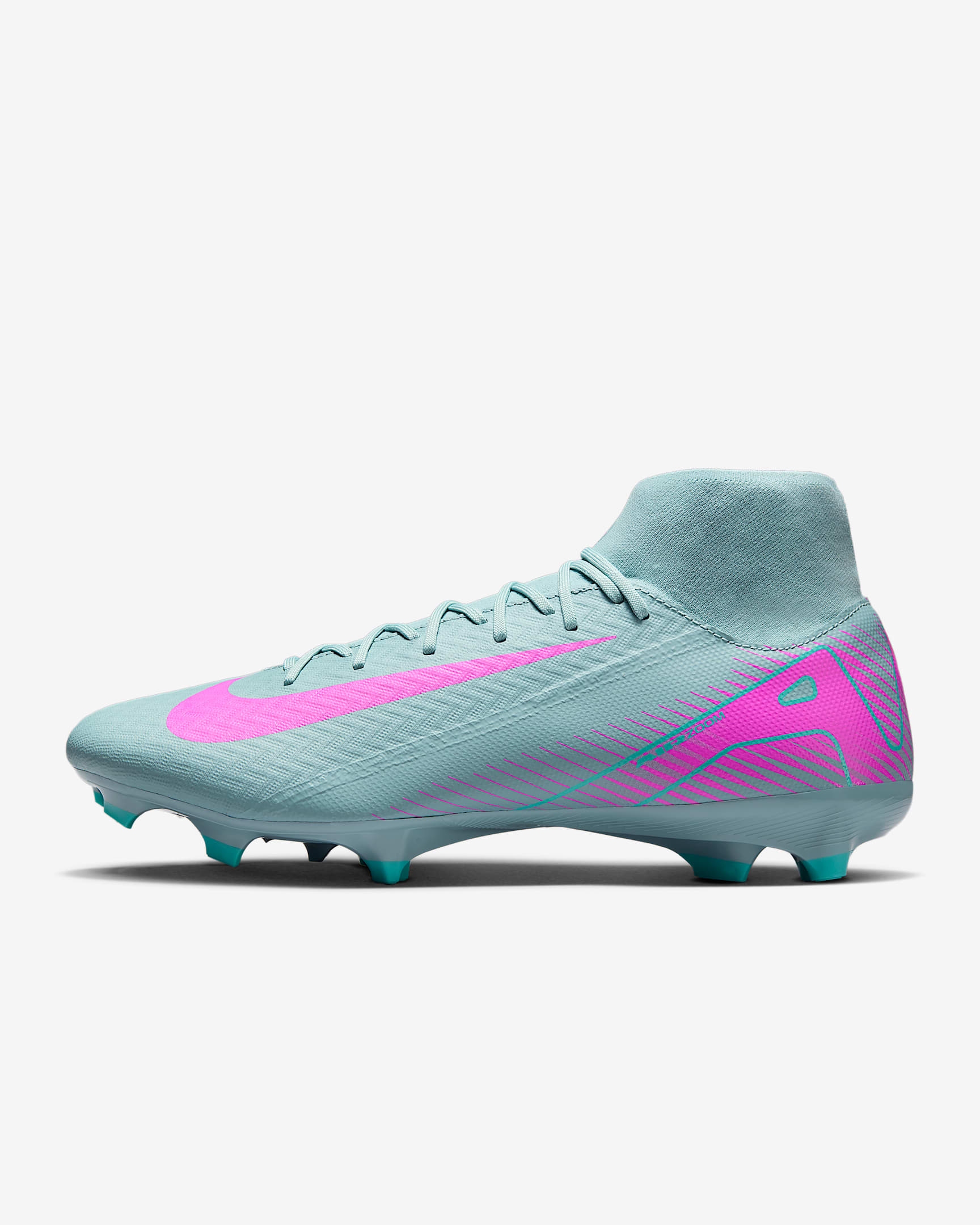 Nike Mercurial Superfly 10 Academy 耐克刺客系列多种场地高帮足球鞋 - 海洋深蓝/爆炸粉