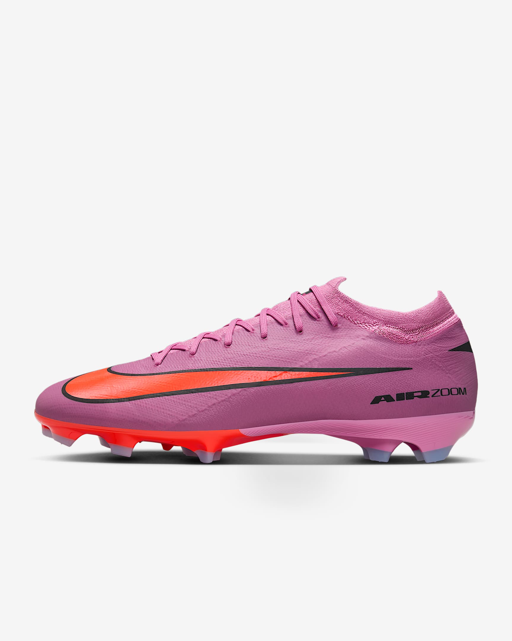 Nike Mercurial Vapor 16 Pro 耐克刺客系列男/女天然硬质草地低帮足球鞋 - 神秘火烈鸟红/鲜橙红/黑