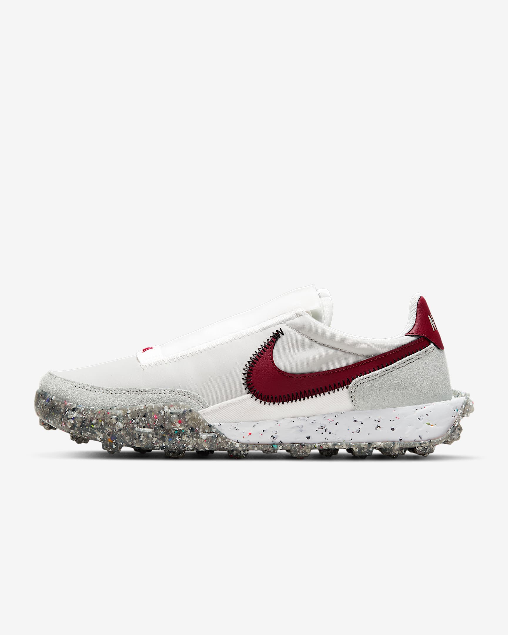 Nike Waffle Racer Crater 女子运动鞋 - 山峰白/尘光子色/黑/队红