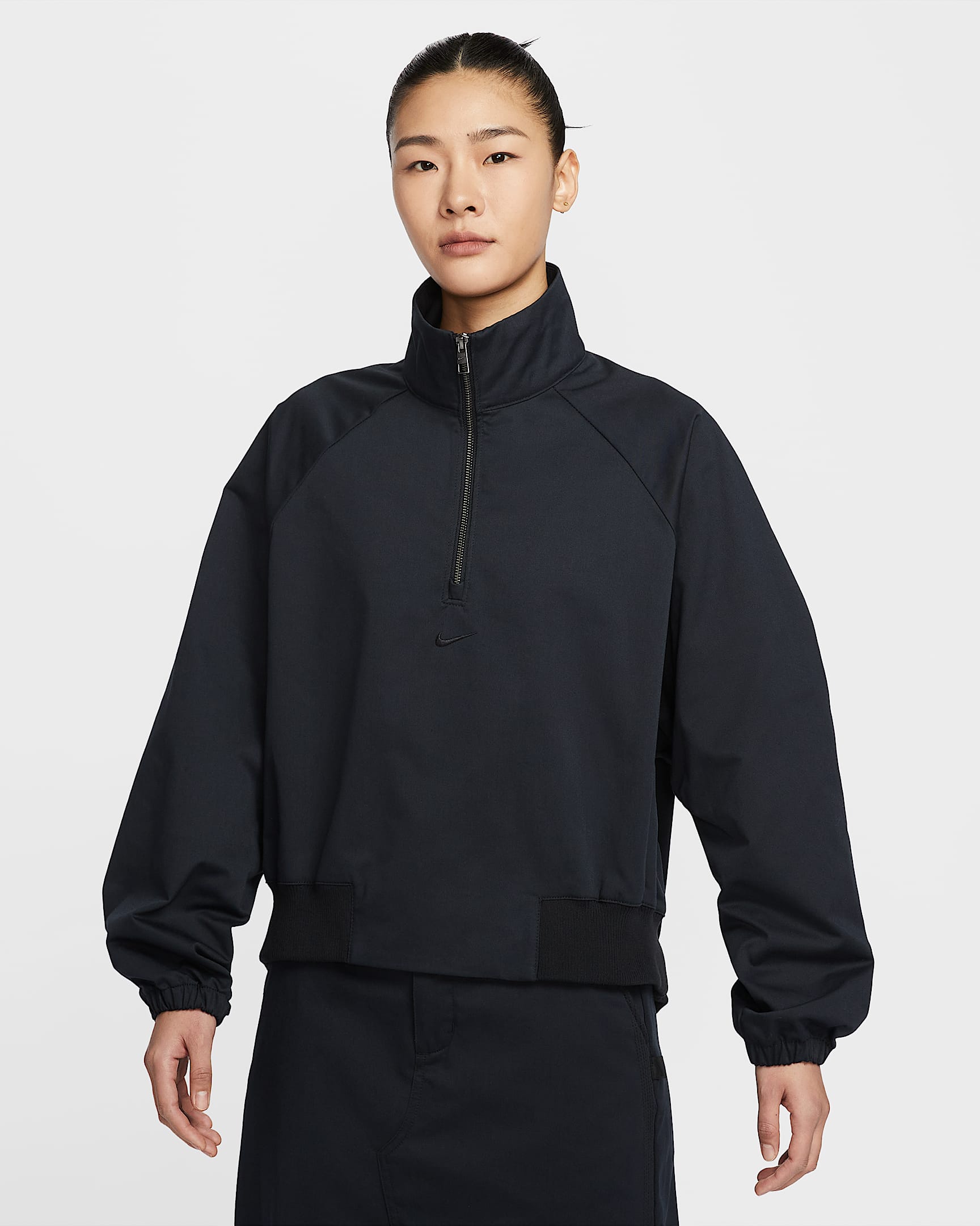Nike Sportswear Collection 女子斜纹布 Oversize 风上衣 - 黑/黑