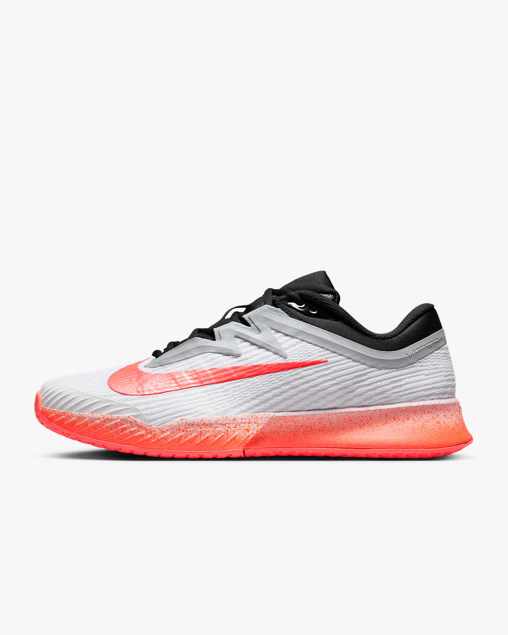 Nike Vapor Pro 3 男子硬地球场网球鞋 - 白色/狼灰/火山岩红