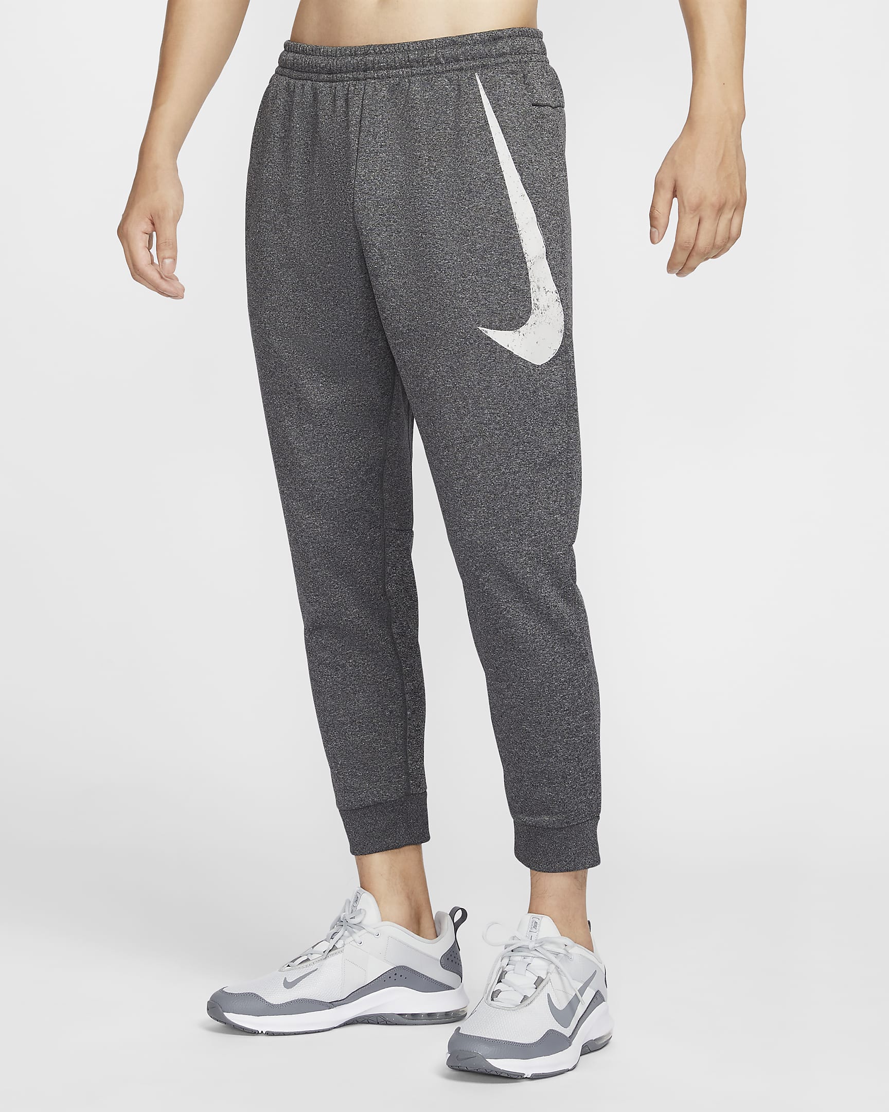 Nike Therma-FIT 男子加绒训练长裤 - 黑/调色/黑/白色