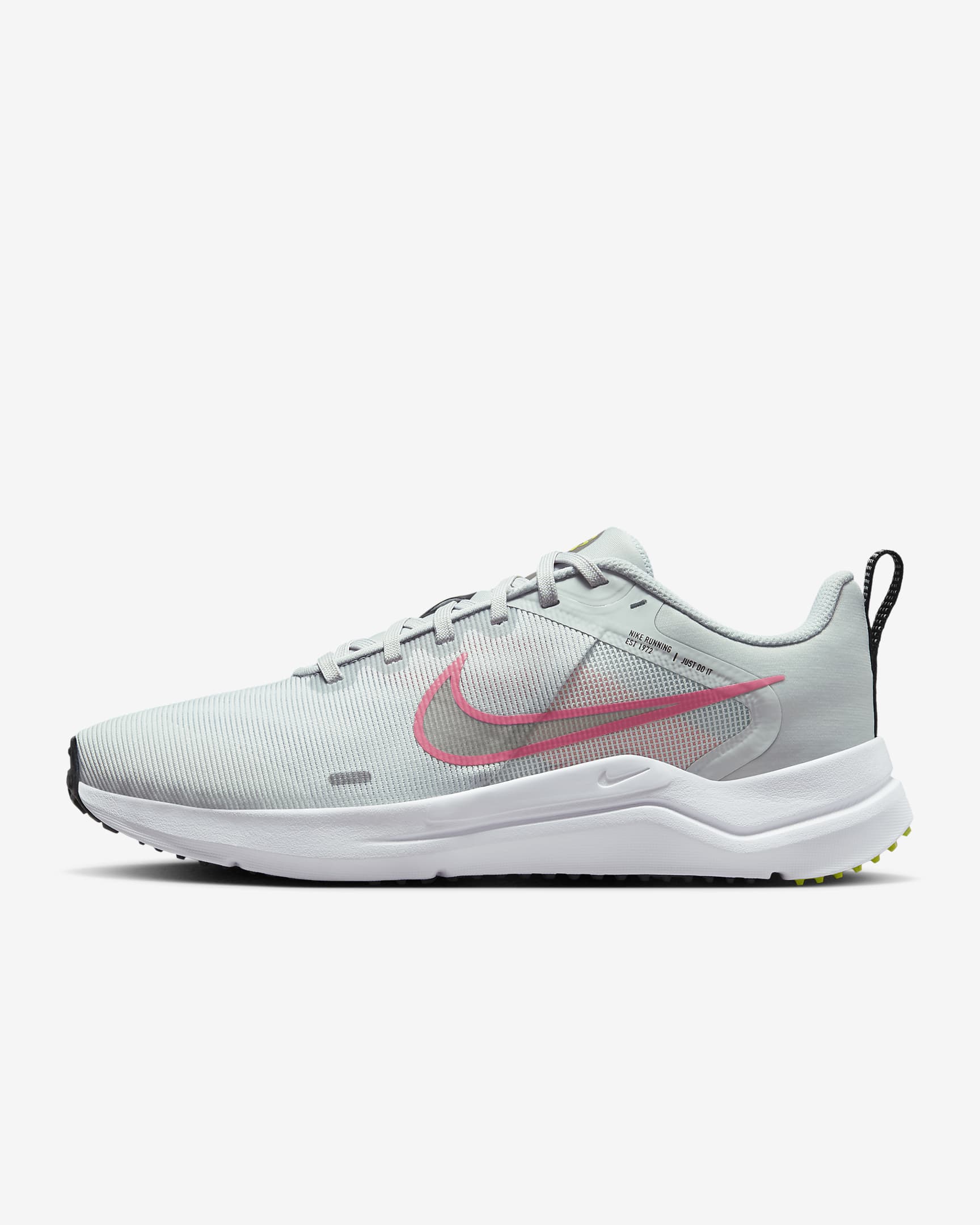 Nike Downshifter 12 女子公路跑步鞋 - 白金色/白色/珊瑚红/黑
