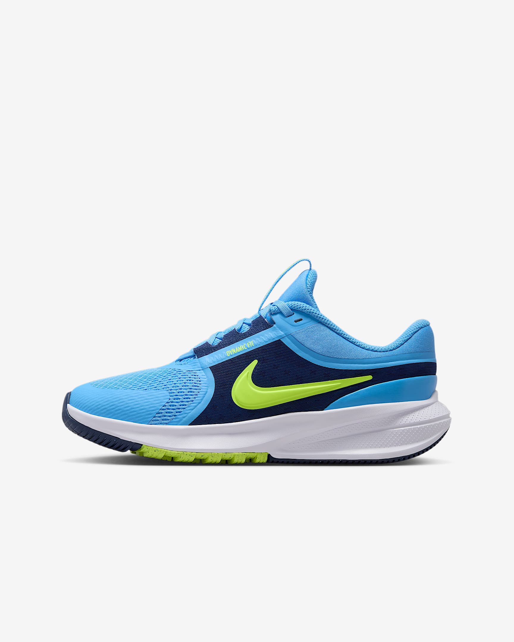 Nike Star Runner 5 耐克摘星号大童跑步鞋 - 大学蓝/空间蓝/足球灰/荧光黄