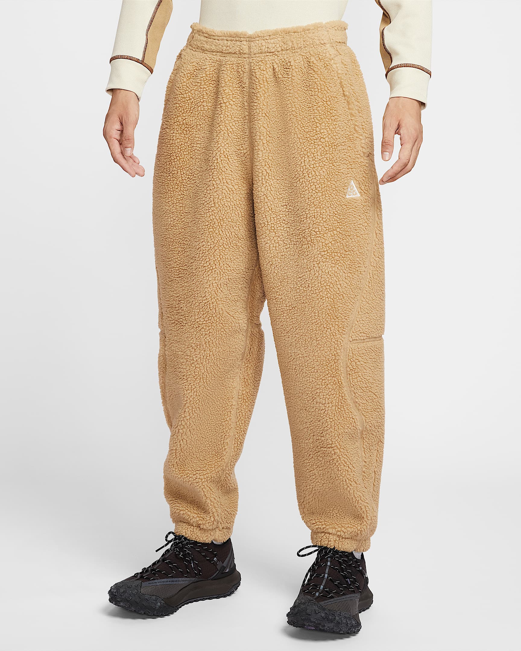 Nike ACG "Canwell Glacier" Therma-FIT ADV 仿羊羔绒长裤 - 杏茶色/苔木棕色/浅卡其/山峰白