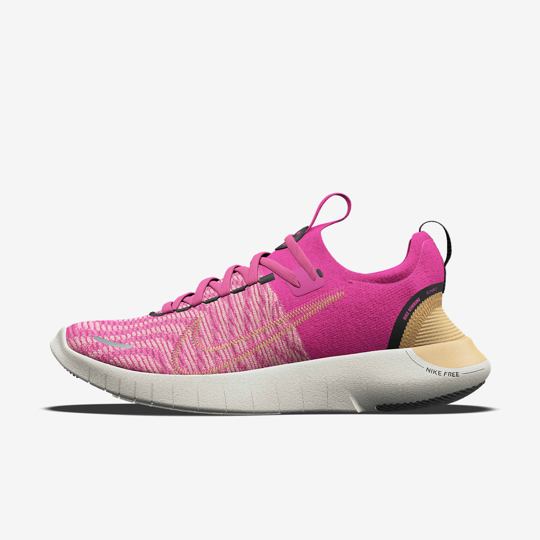 Nike Free RN By You 专属定制男子公路跑步鞋 - 白色/浅银灰/白色
