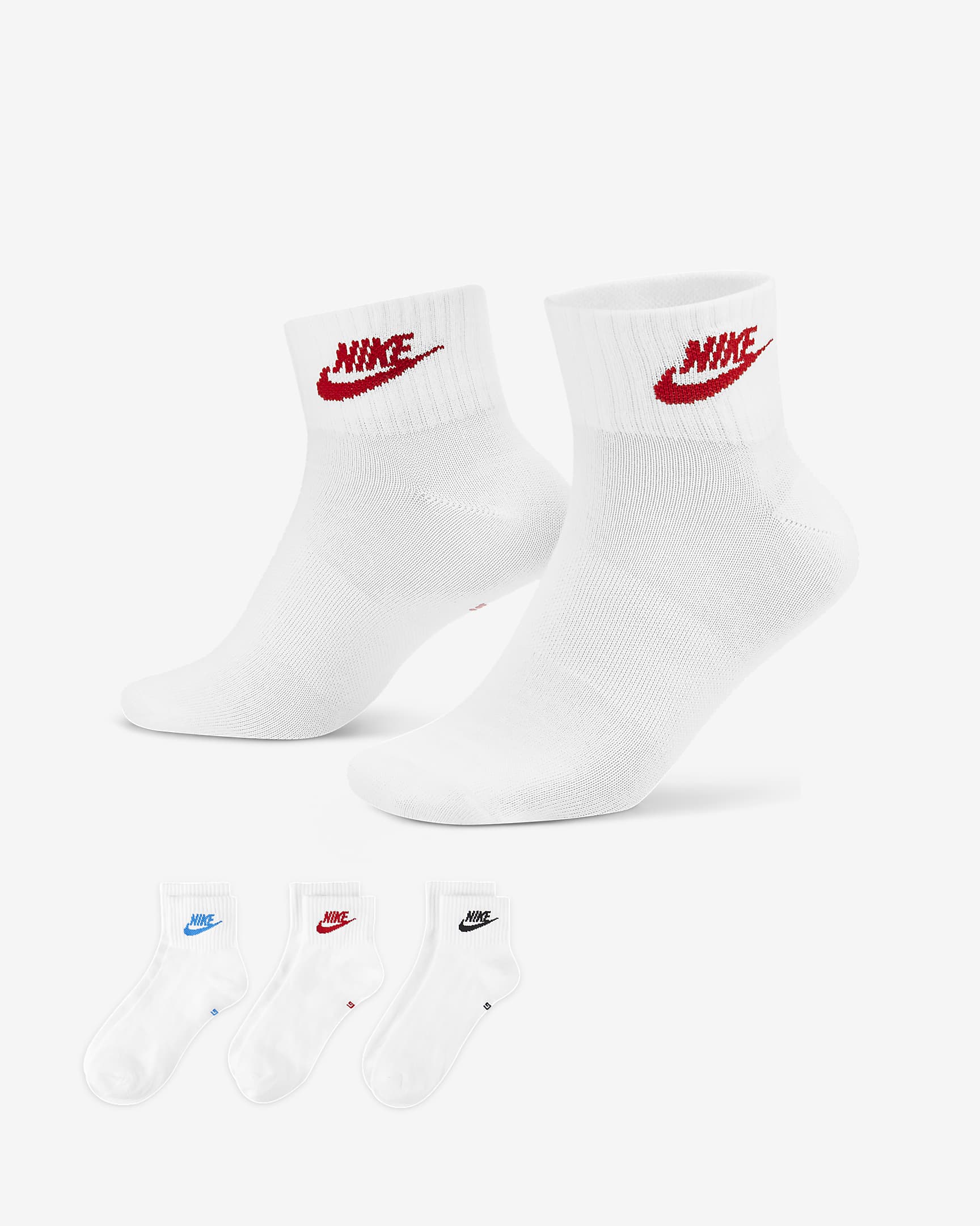 Nike Everyday Essential 运动短袜（3 双） - 多色