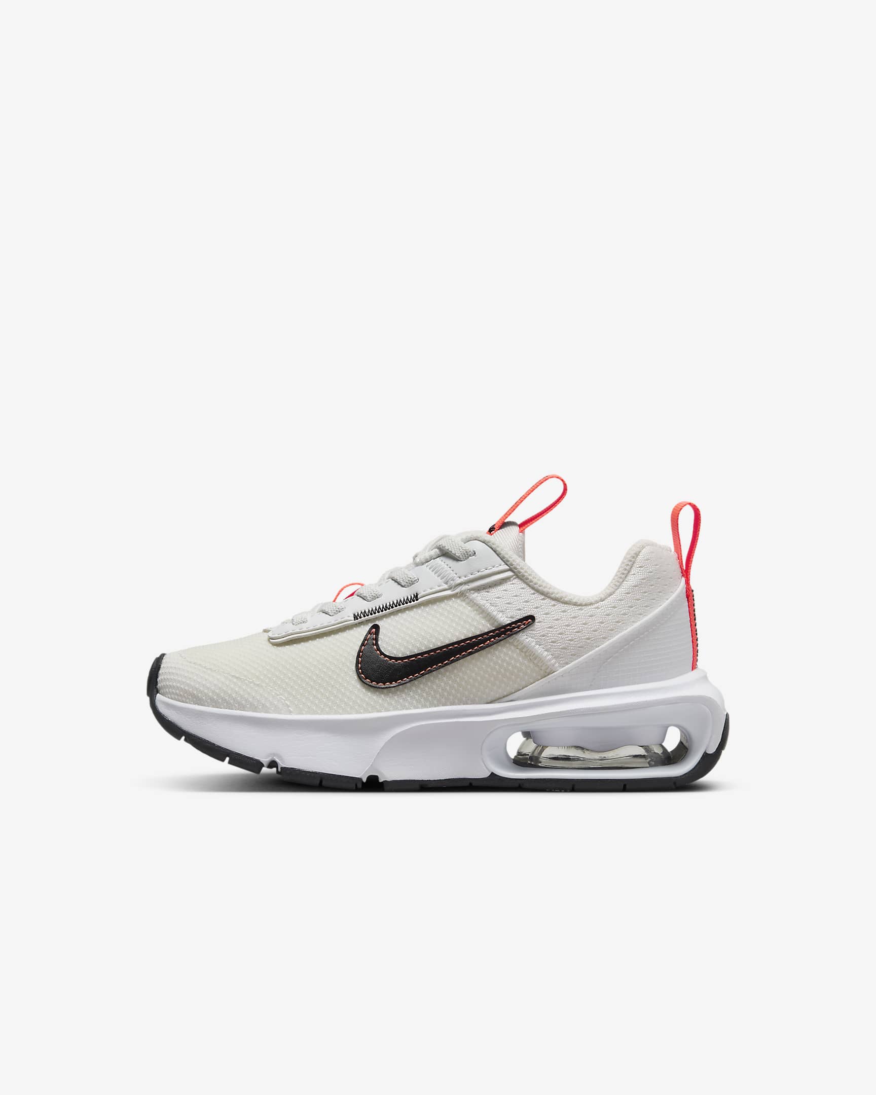 Nike Air Max INTRLK Lite 幼童气垫轻便易穿脱运动鞋 - 山峰白/超级橙/白色/黑