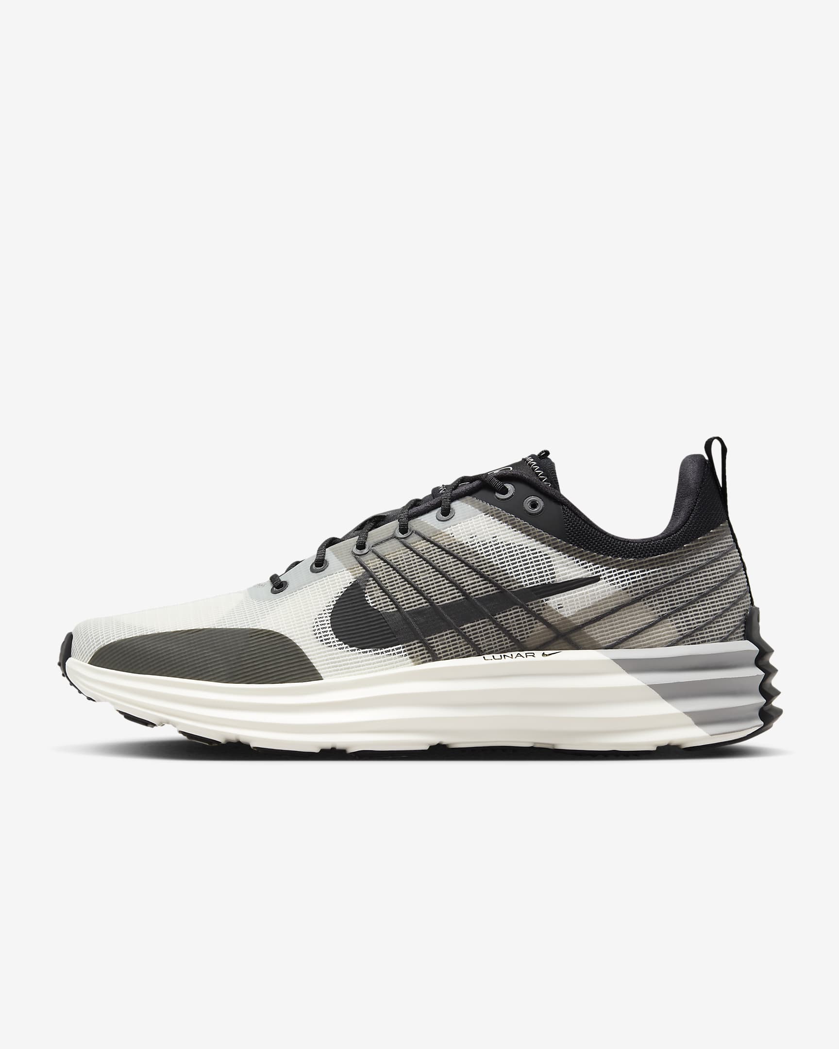 Nike Lunar Roam 男子运动鞋 - 山峰白/浅烟灰/黑/黑