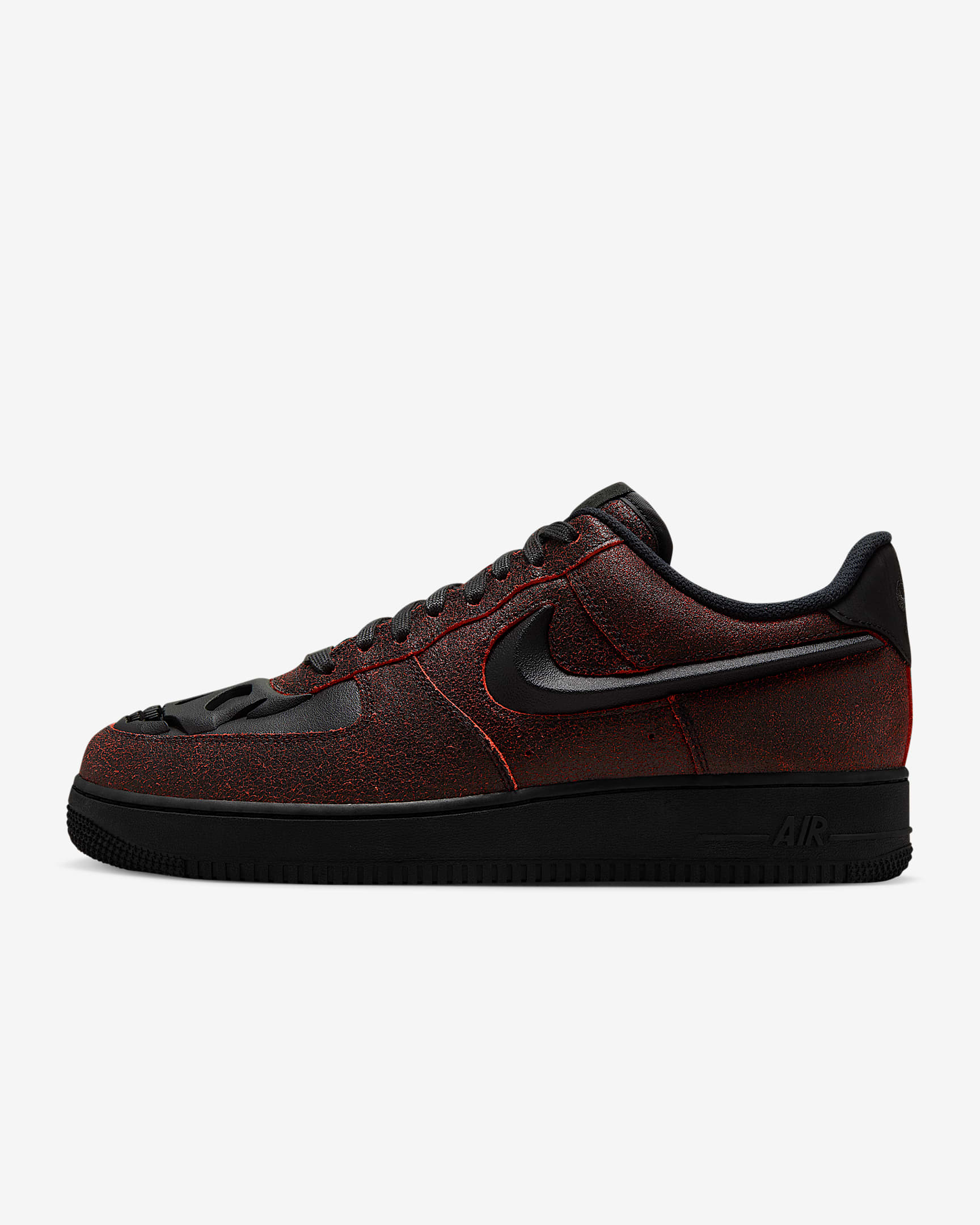 Nike Air Force 1 Retro 男子空军一号运动鞋 - 黑/深红/黑