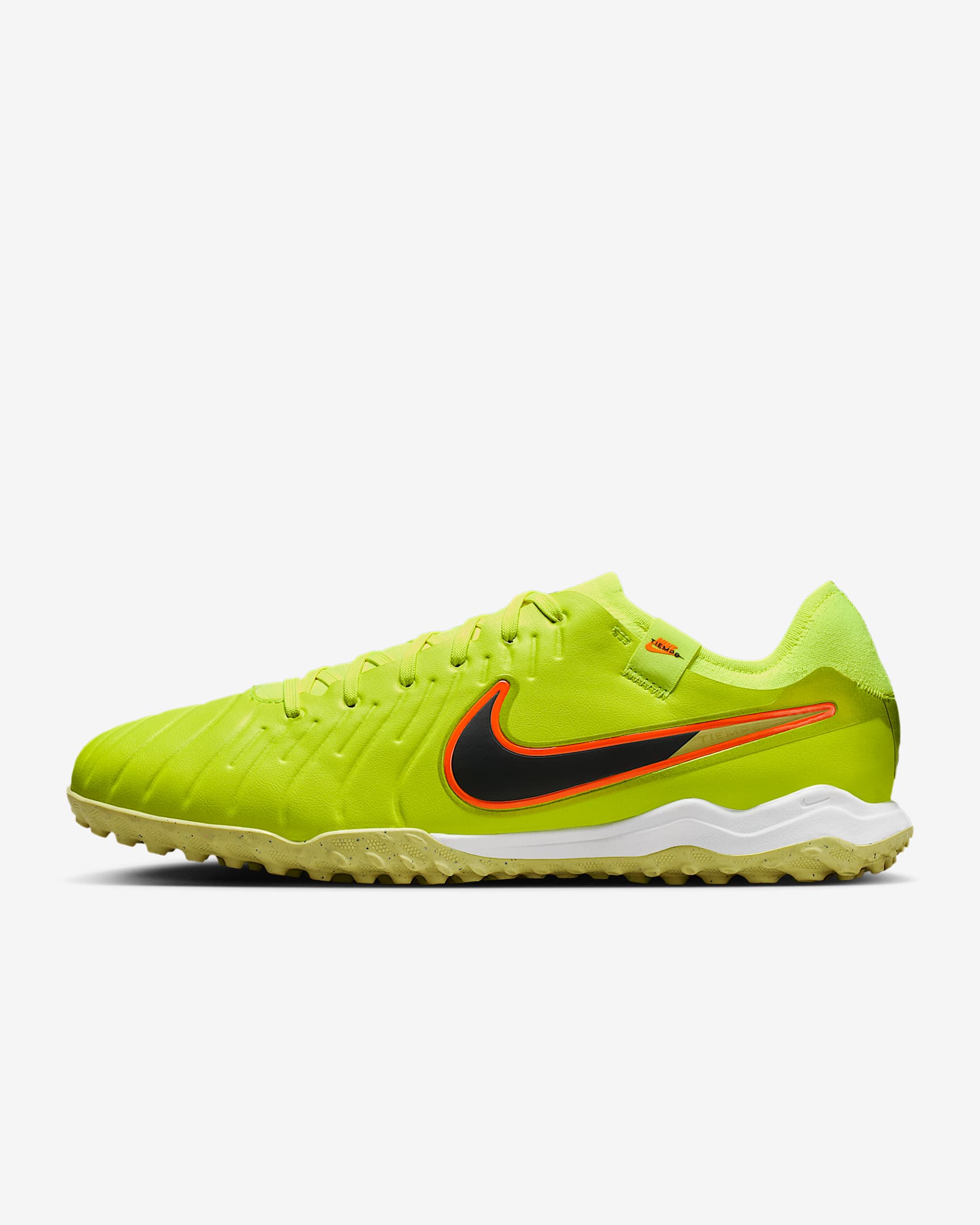 Nike Tiempo Legend 10 Pro 耐克传奇系列 TF 人造场地低帮足球鞋 - 荧光黄/黑
