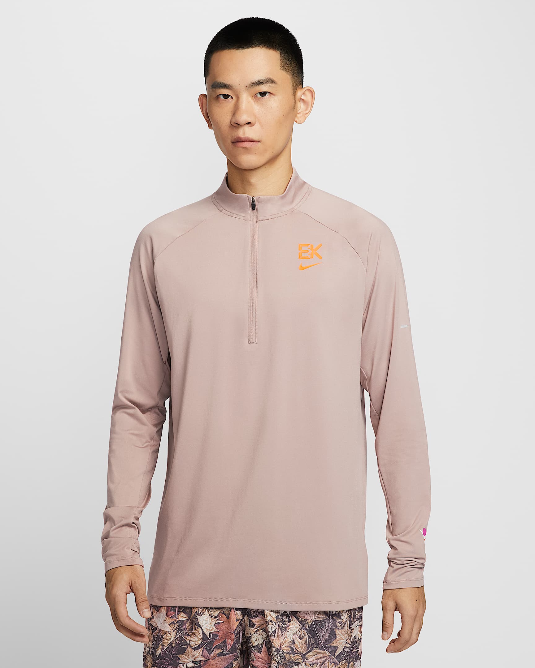 Nike Stride "Eliud Kipchoge" Dri-FIT 基普乔格男子防晒速干跑步上衣 - 麦芽黄/亮橙色