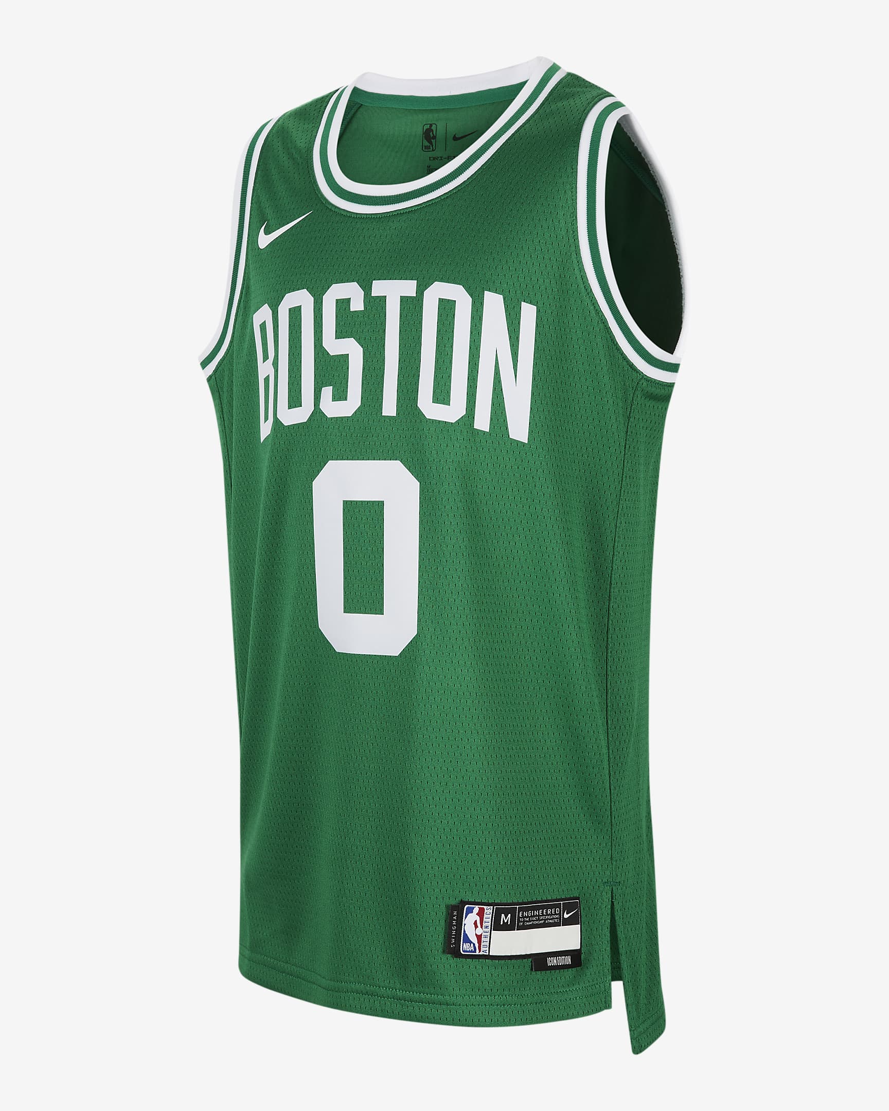 波士顿凯尔特人队杰森·塔图姆 (Jayson Tatum) Icon Edition Nike NBA Swingman Jersey 大童(男孩)速干球衣 - 苜蓿绿