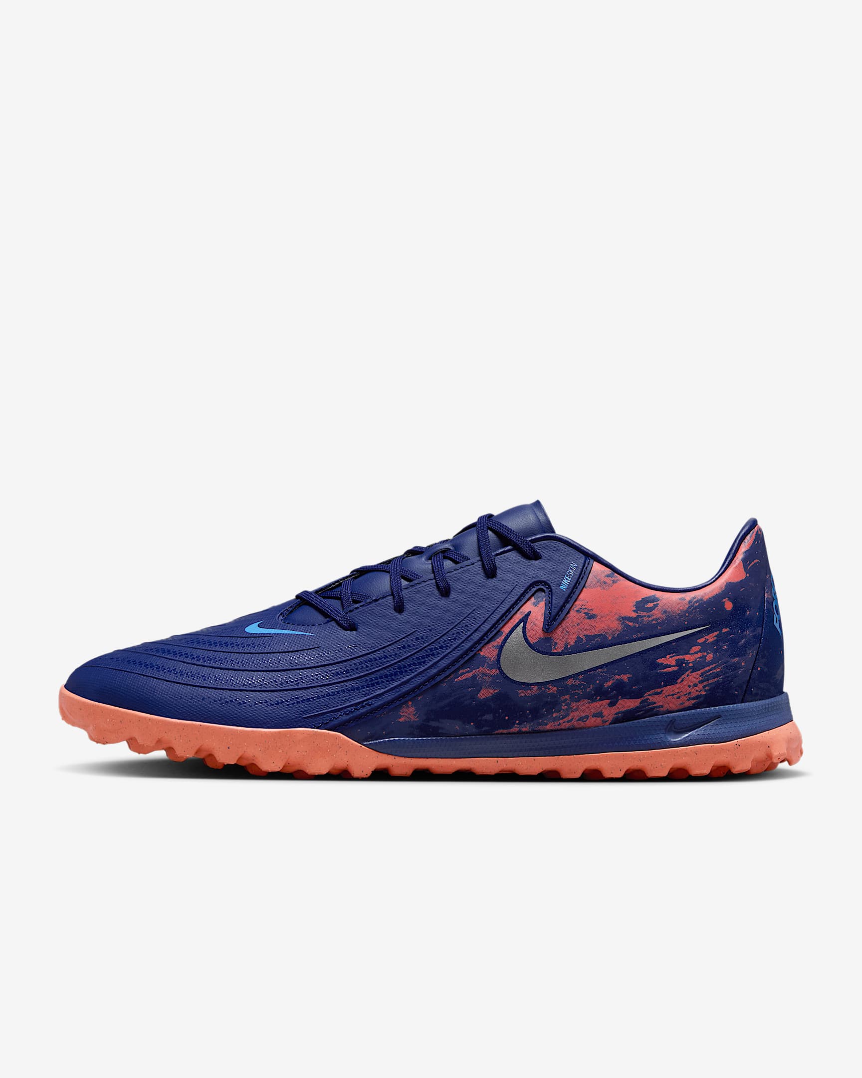Nike Phantom GX 2 Academy "Erling Haaland" 耐克暗煞系列男子人造场地低帮足球鞋 - 空间蓝/金属铬色