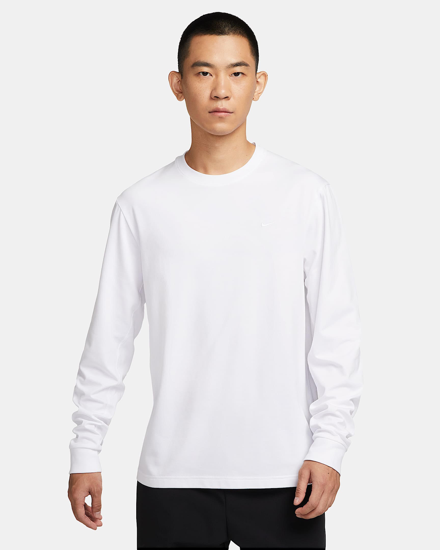 Nike Primary Dri-FIT 男子速干长袖百搭上衣 - 白色/白色