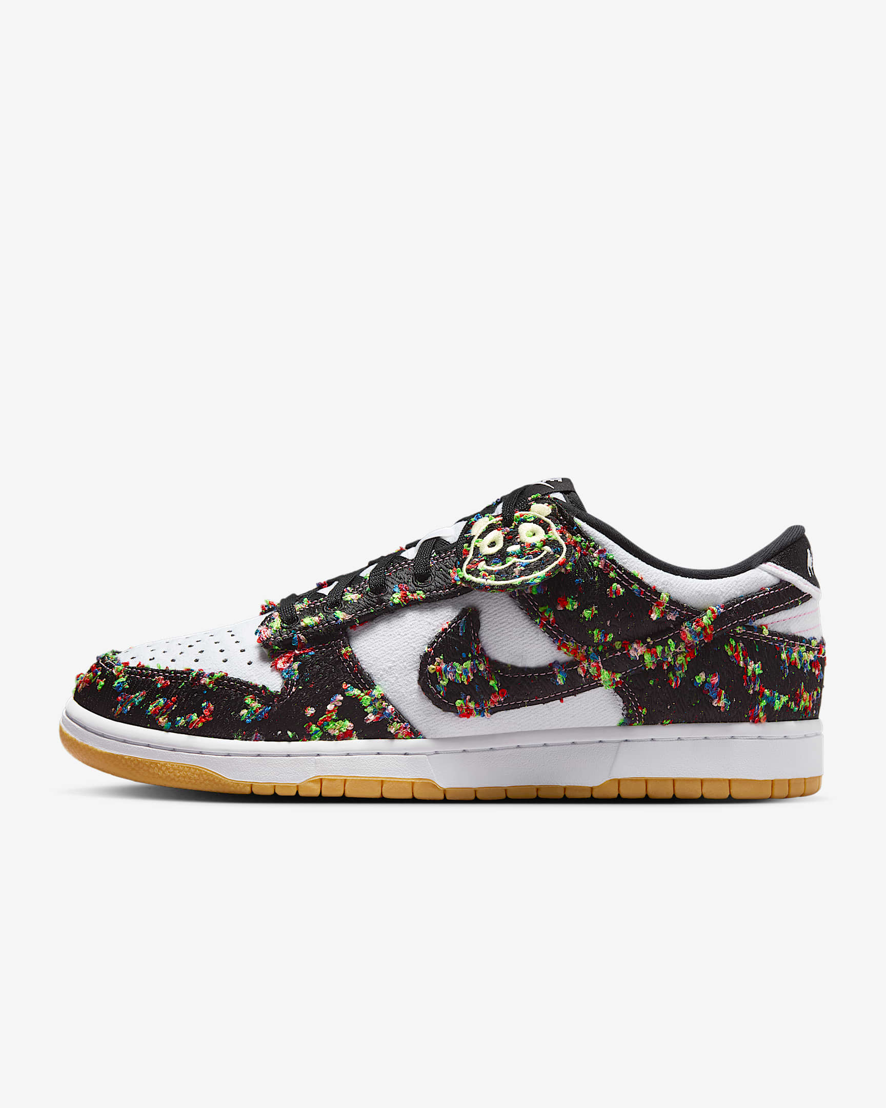 Nike Dunk Low Retro 男/女运动鞋 - 白色/橡皮黄/黑