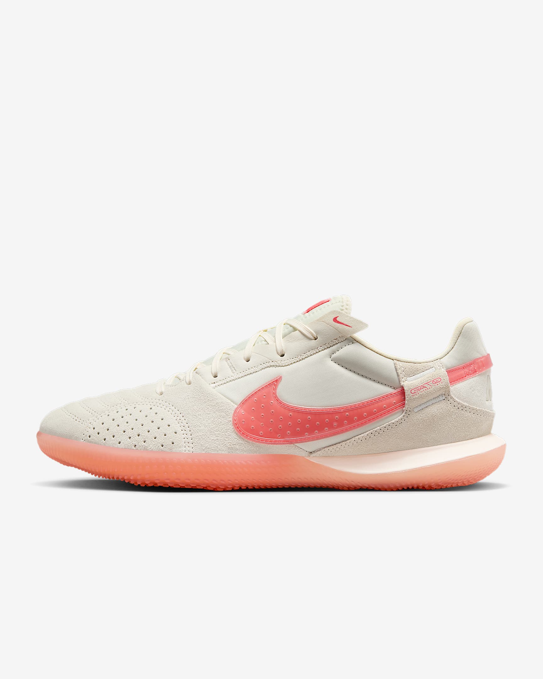 Nike Streetgato 低帮足球鞋 - 淡象牙白/杏黄粉