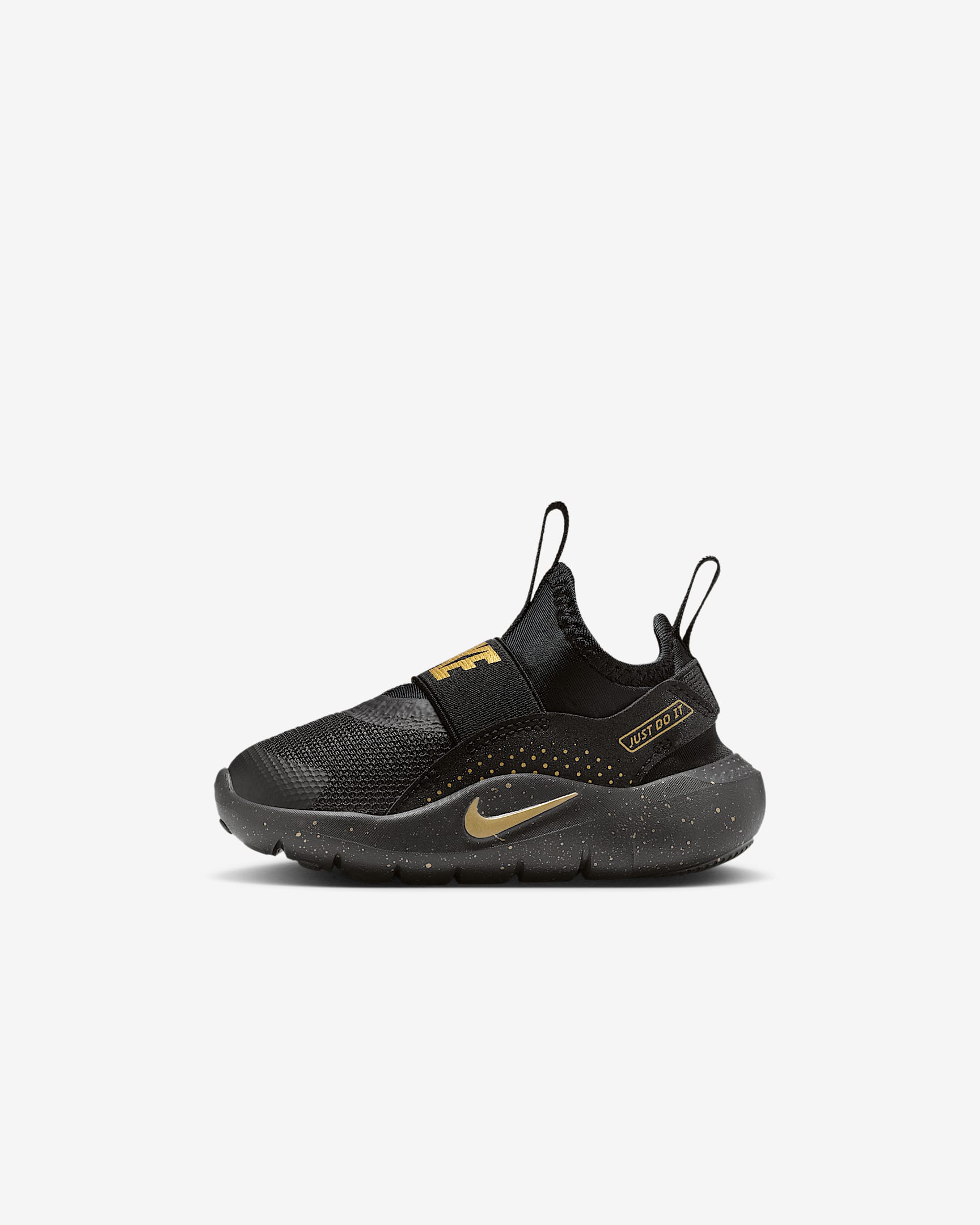 Nike Flex Runner 4 婴童一脚蹬运动鞋 - 黑/黑/金属色