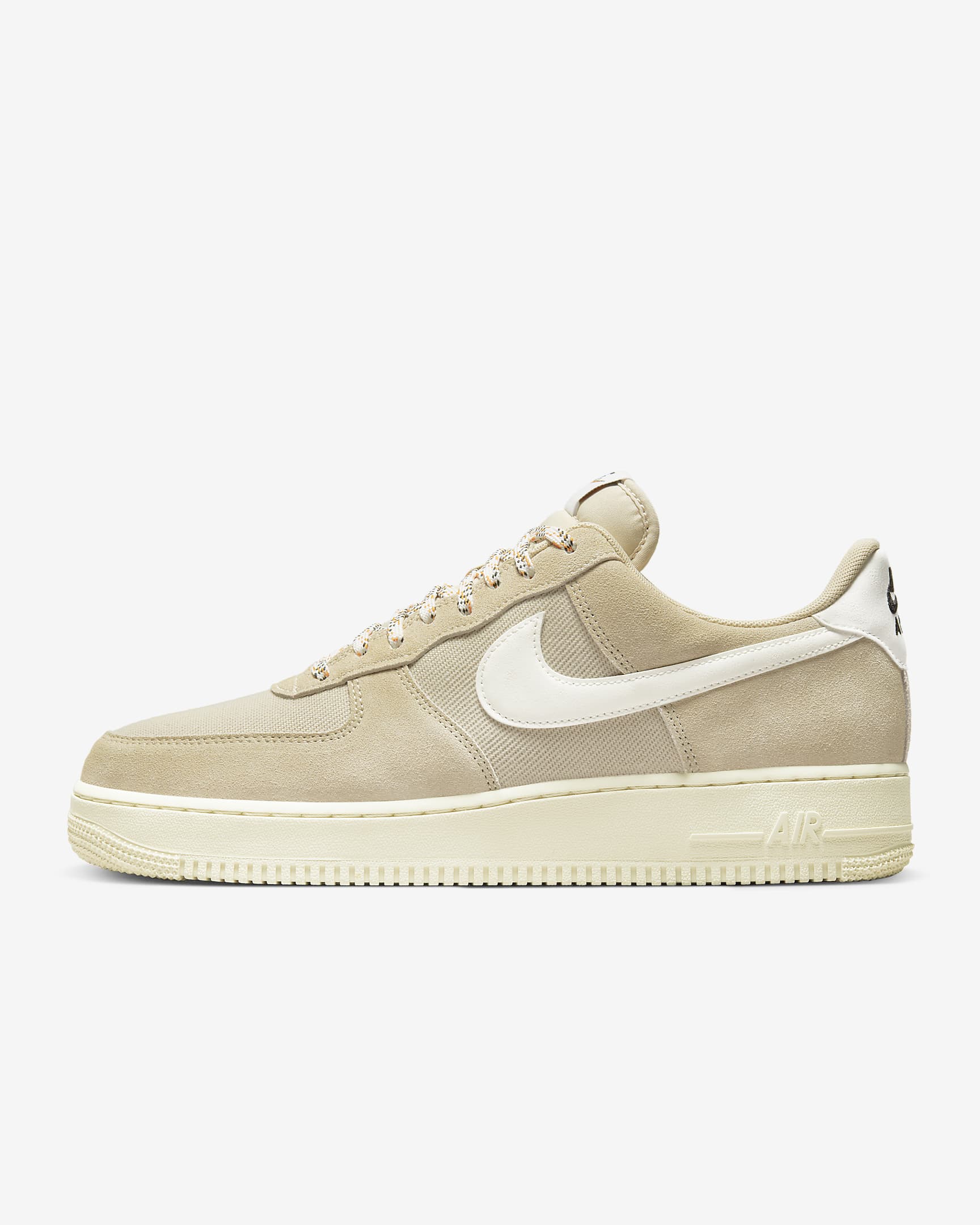 Nike Air Force 1 '07 LV8 男子空军一号运动鞋复古翻毛皮板鞋 - 藤黄/藤黄/阿尔法橙/帆白
