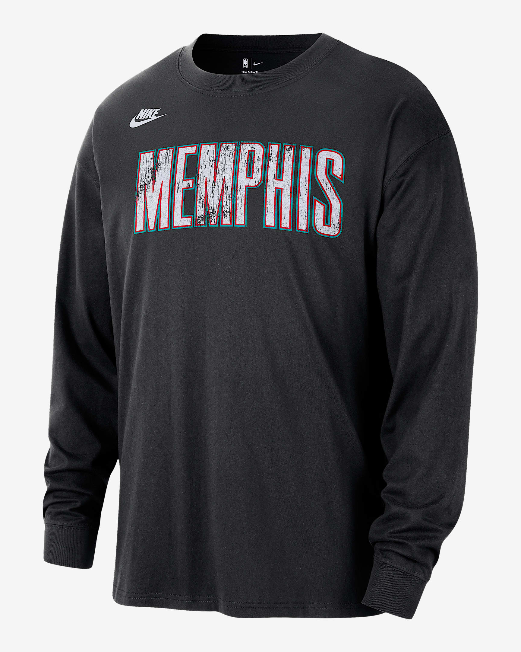 孟菲斯灰熊队 Hardwood Classic Essential Nike NBA 男子长袖T恤 - 黑