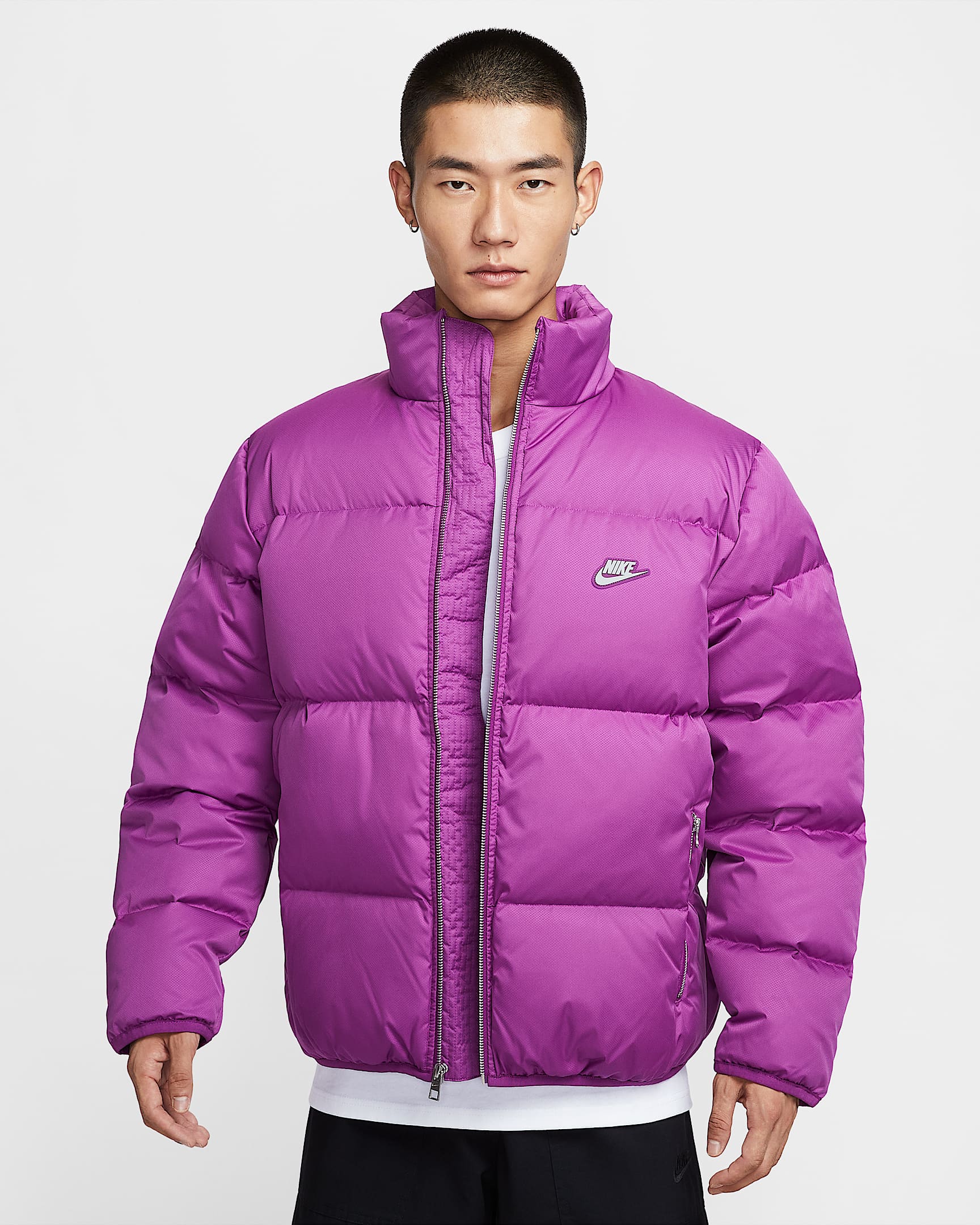 Nike Sportswear Club Therma-FIT 男子宽松羽绒夹克 - 浆果红