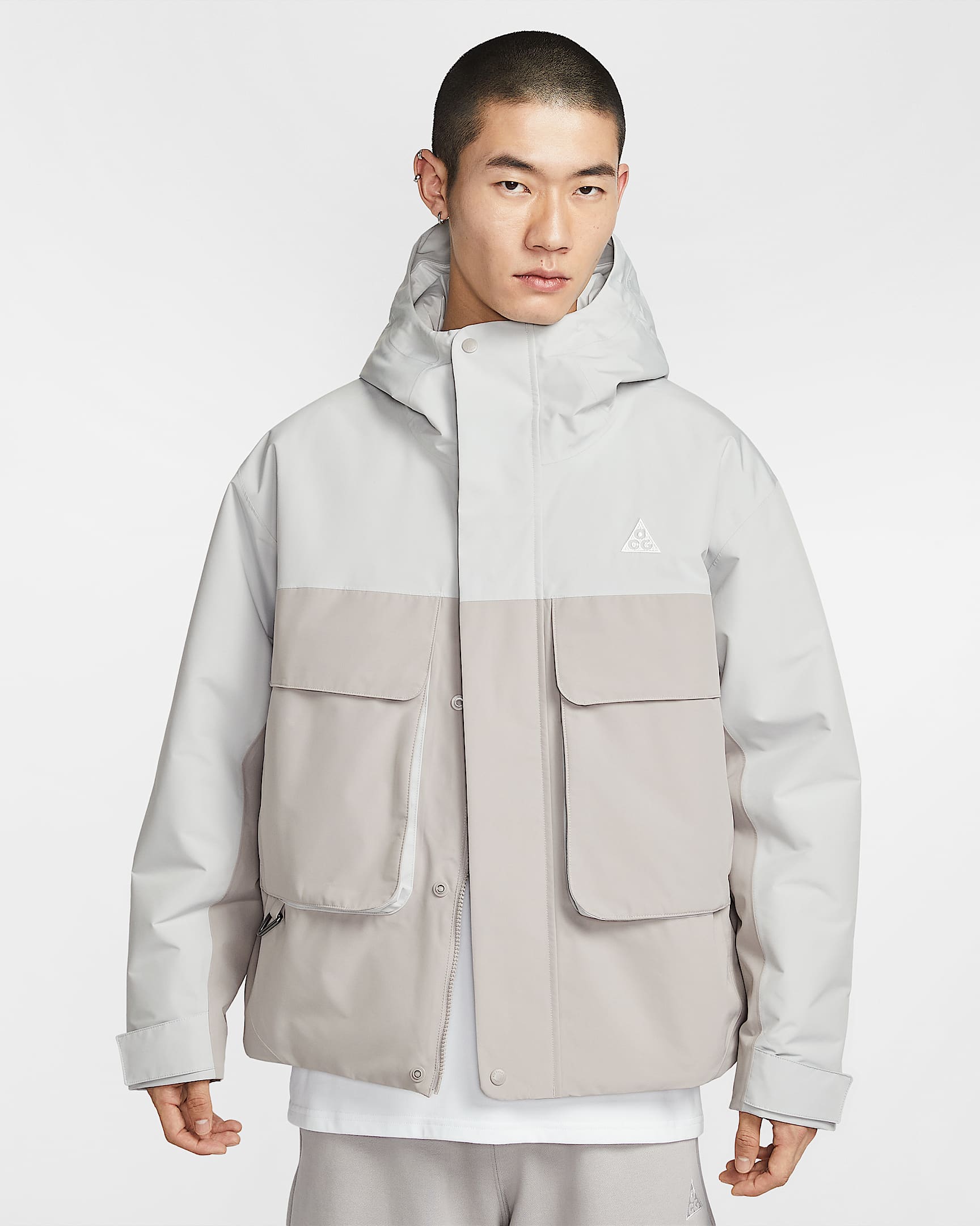 Nike ACG PrimaLoft® "Skull Peak" Storm-FIT 男子防风拒水棉服夹克 - 雾灰/尘光子色/大学灰/山峰白