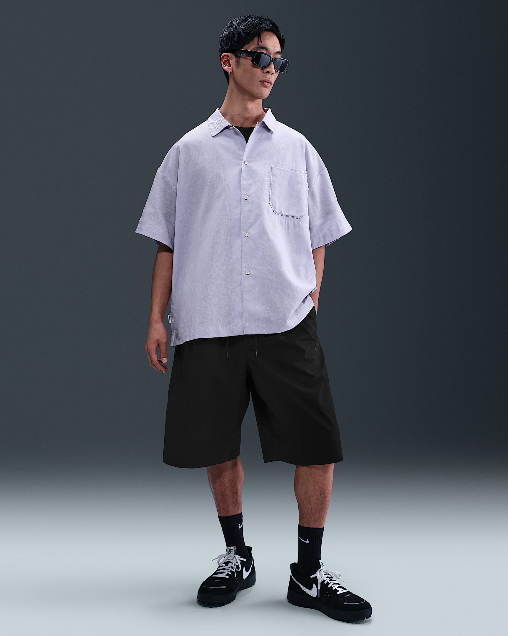 Nike Club 男子短裤 - 黑/黑