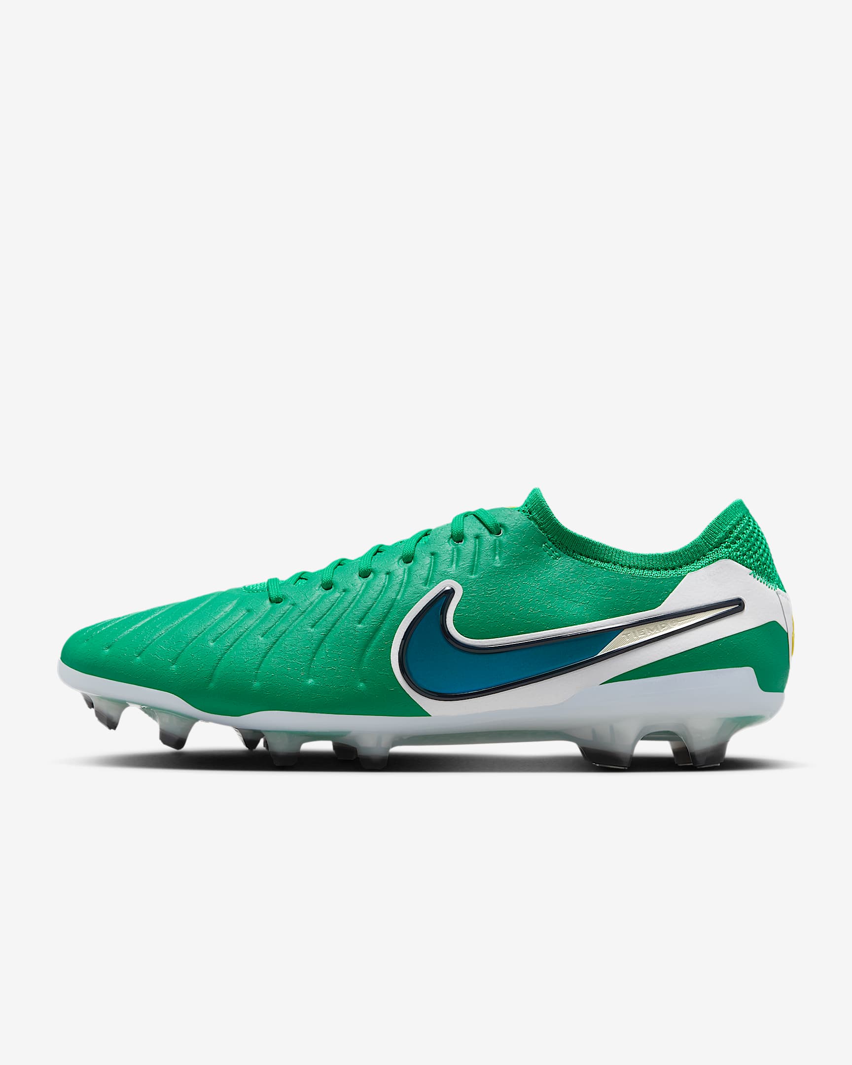 Nike Tiempo Legend 10 Elite 耐克传奇系列男/女天然硬质草地低帮足球鞋 - 体育场绿/暗蓝黑