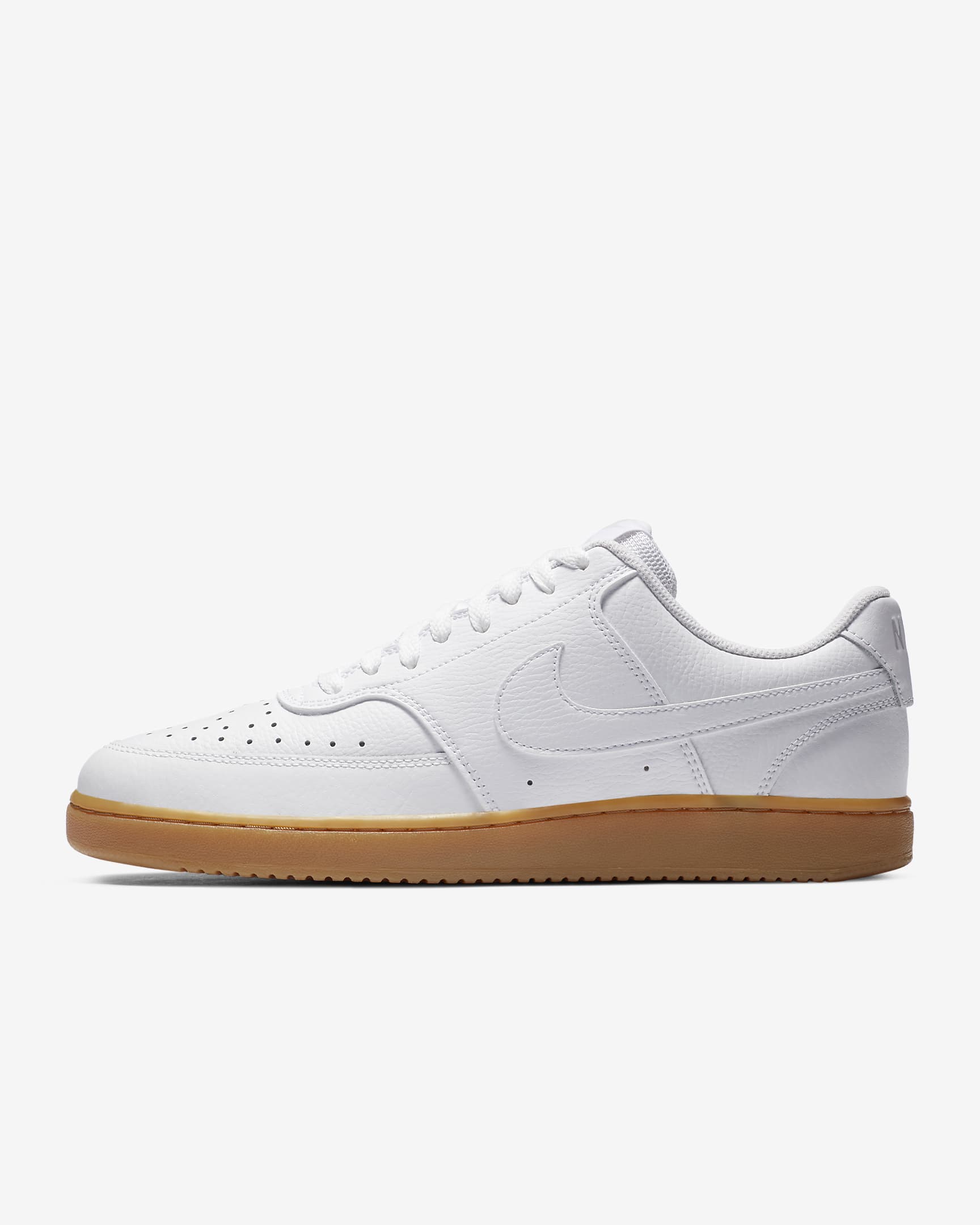 Nike Court Vision Low 男子运动鞋板鞋 - 白色/尘光子色/橡皮浅褐/白色