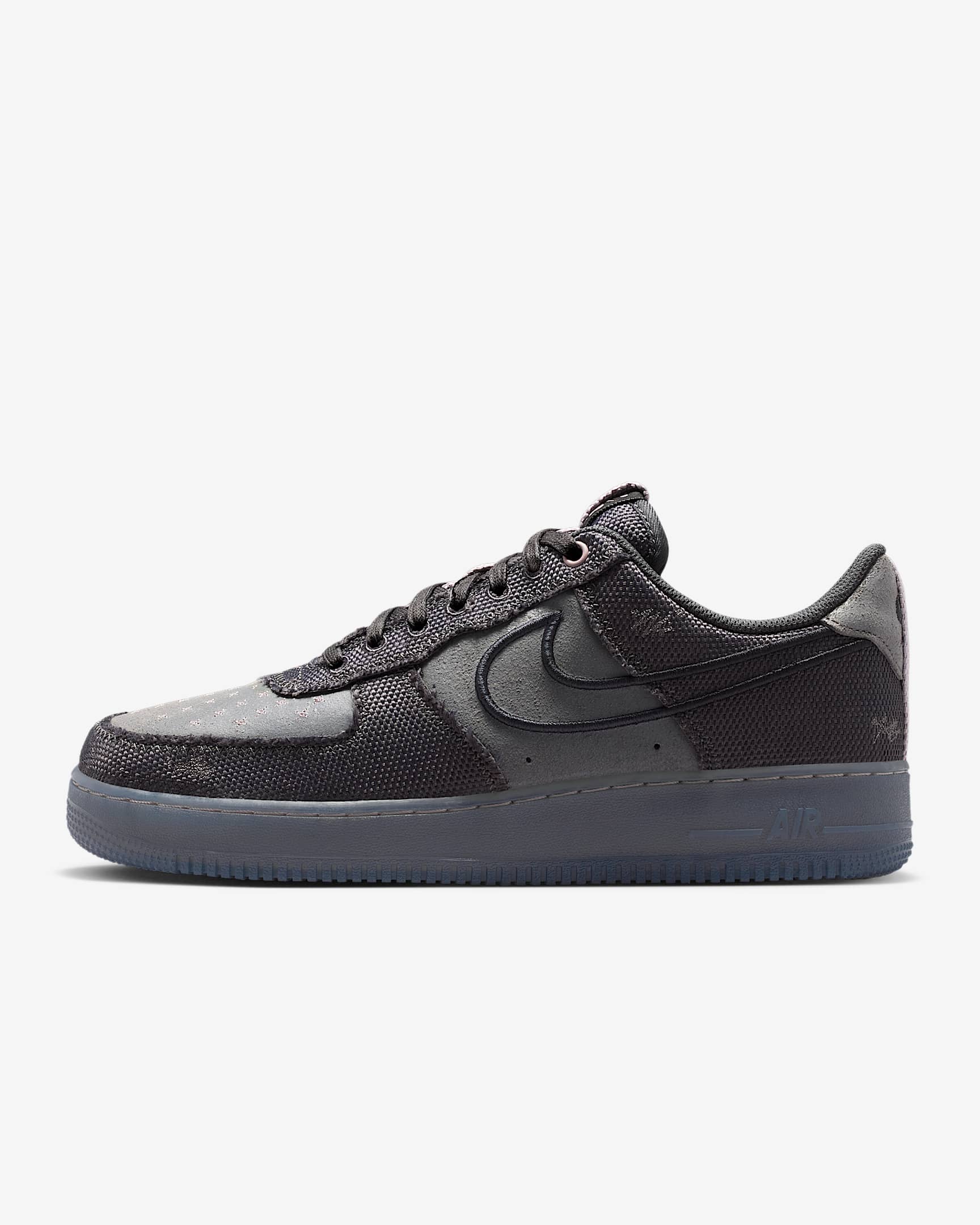 Nike Air Force 1 '07 男子空军一号运动鞋 - 煤黑/铁灰/浅矿石紫/黑