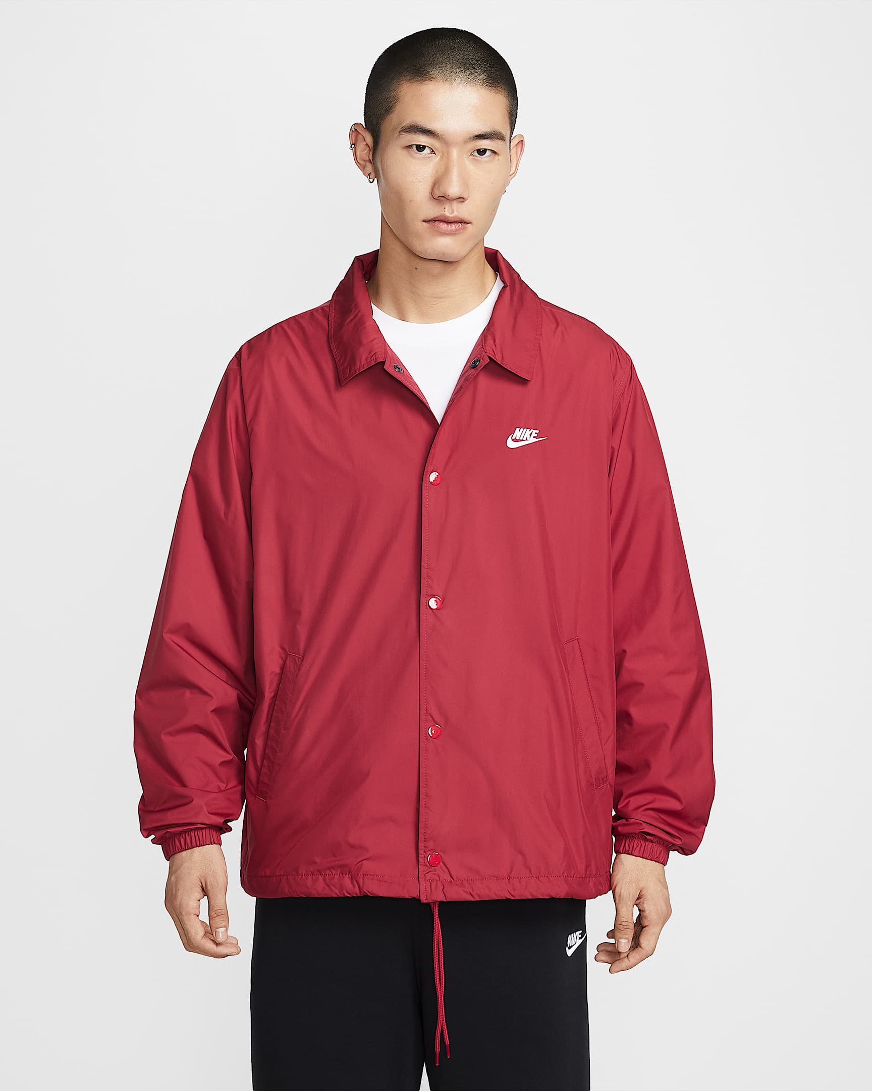 Nike Club 男子教练夹克 - 深队红/白色