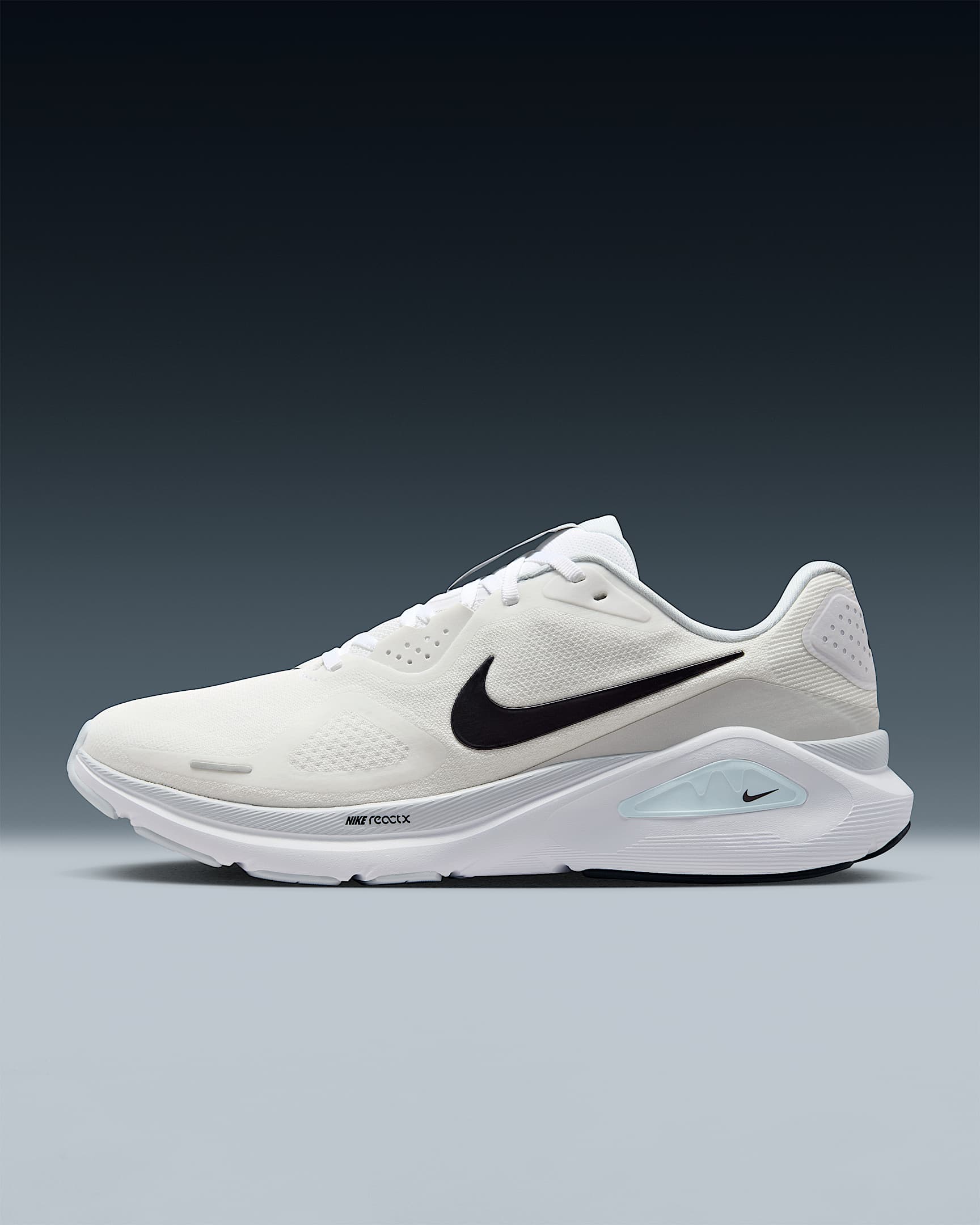 Nike Structure 26 耐克稳程男子公路跑步鞋 - 白色/白金色/微黄绿/黑