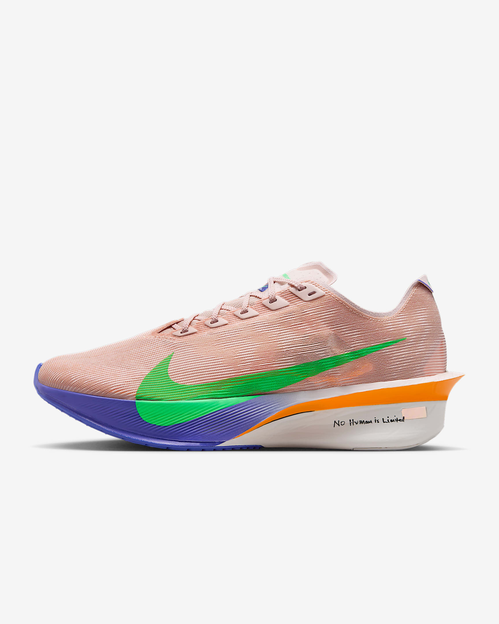 Nike Vaporfly 4 "Eliud Kipchoge" 基普乔格男子公路竞速跑步鞋 - 砂岩灰粉/火焰粉/亮橙色/惊喜绿